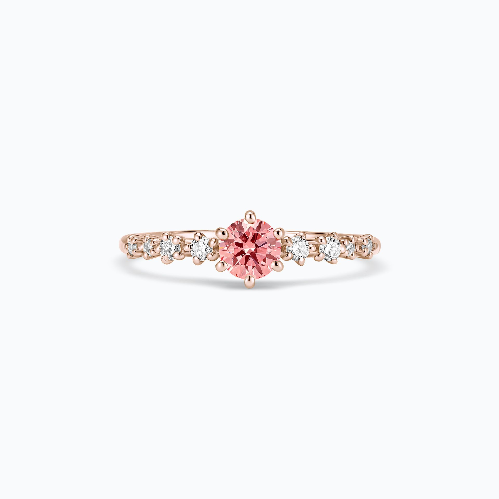 Solitaire Marilyn Diamant de Synthèse Rose