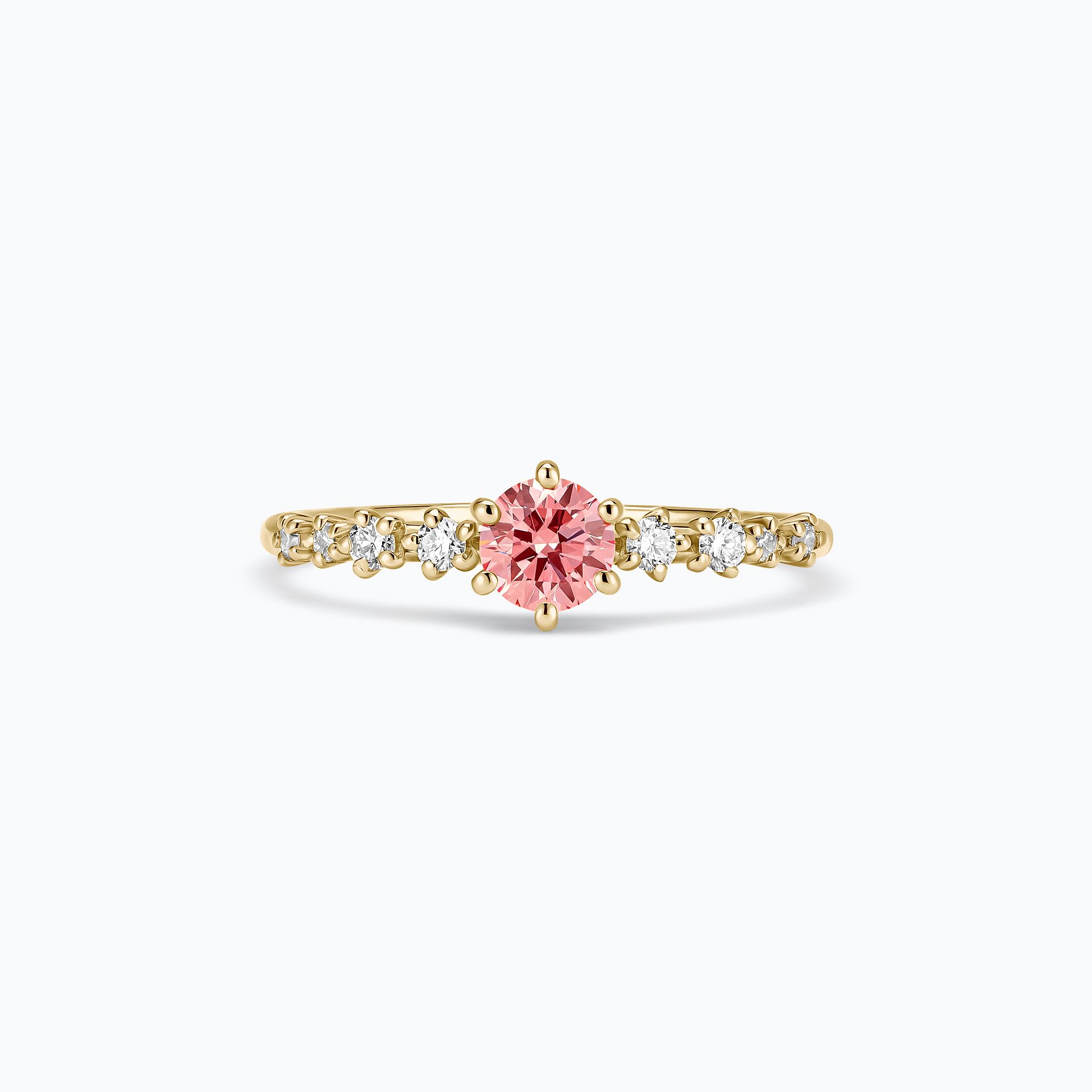 Solitaire Marilyn Diamant de Synthèse Rose