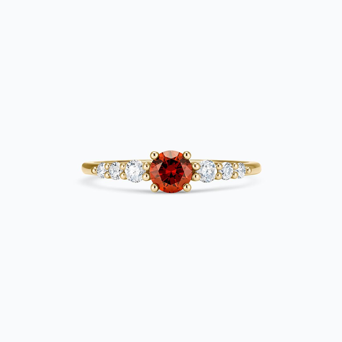 Solitaire Juliette Diamant Rouge de Synthèse