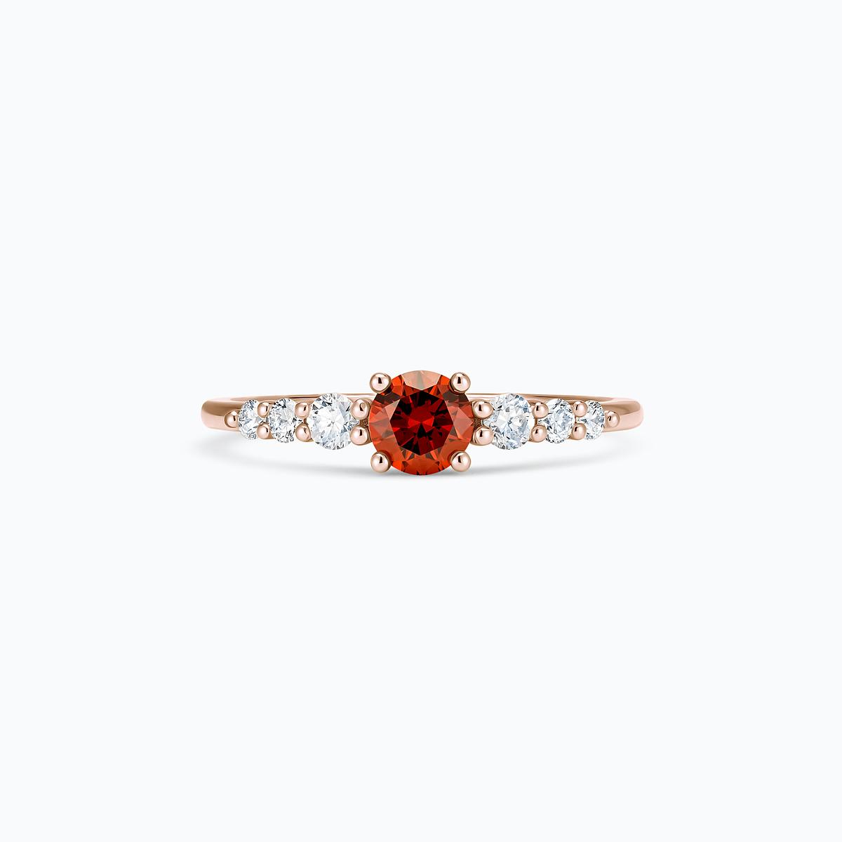 Solitaire Juliette Diamant Rouge de Synthèse