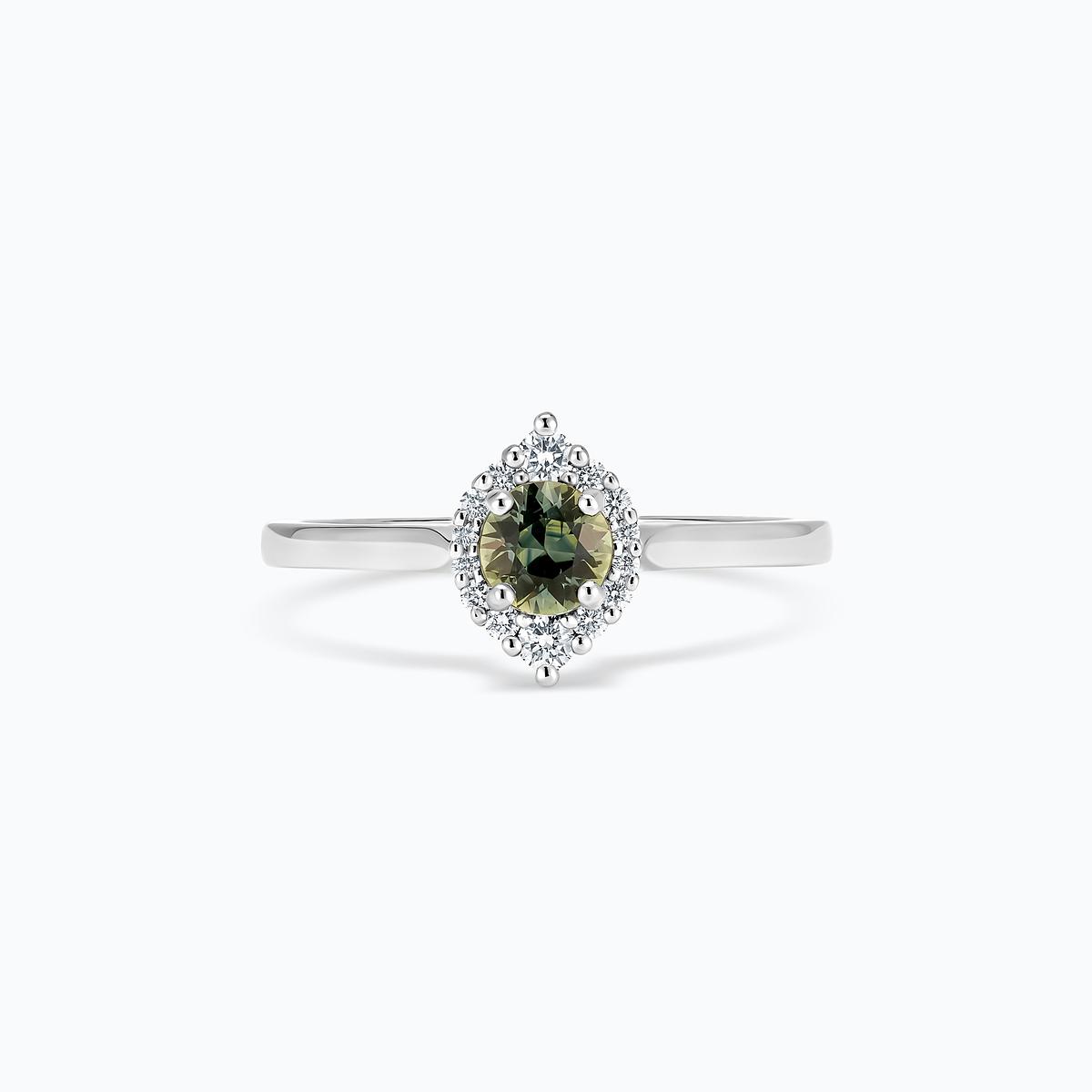 Solitaire Minerva Saphir Vert