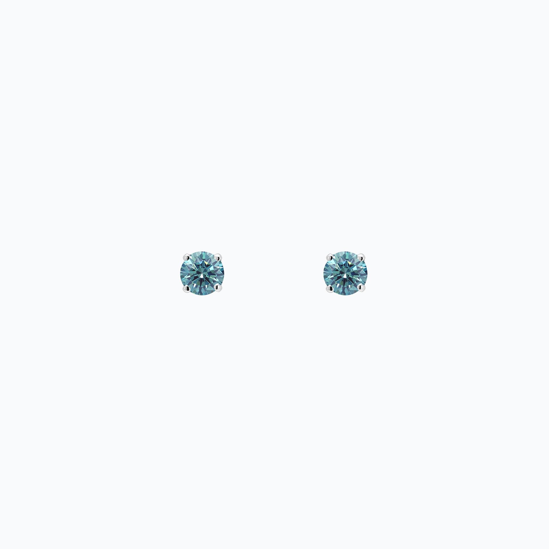 Boucles Alva Diamant de Synthèse Bleu 0.30 carat