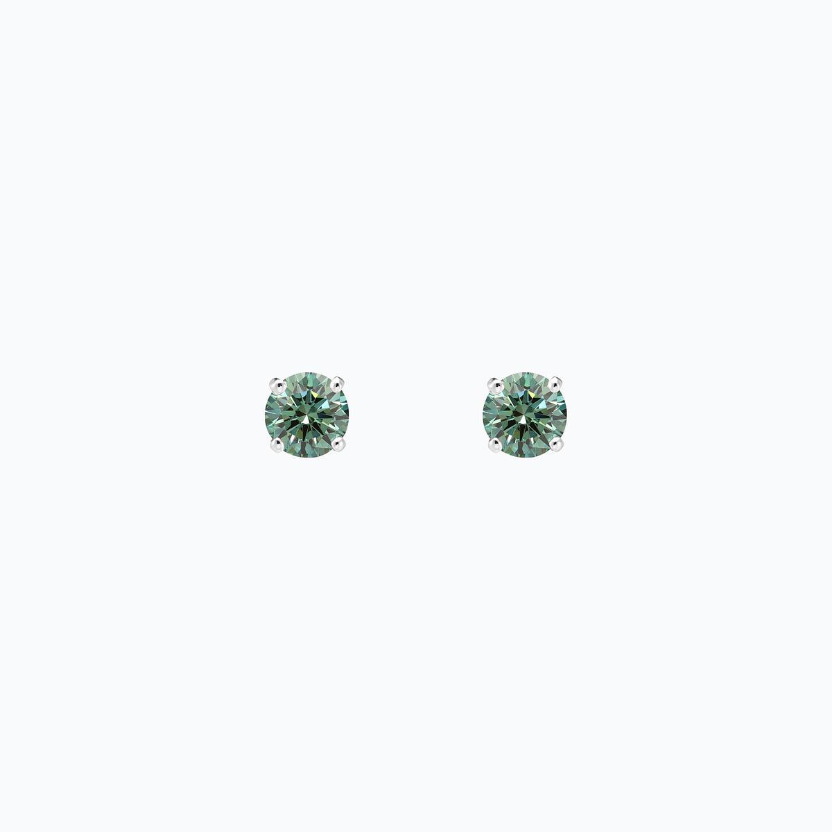 Boucles Alva Diamant de Synthèse Vert 0.70 carat