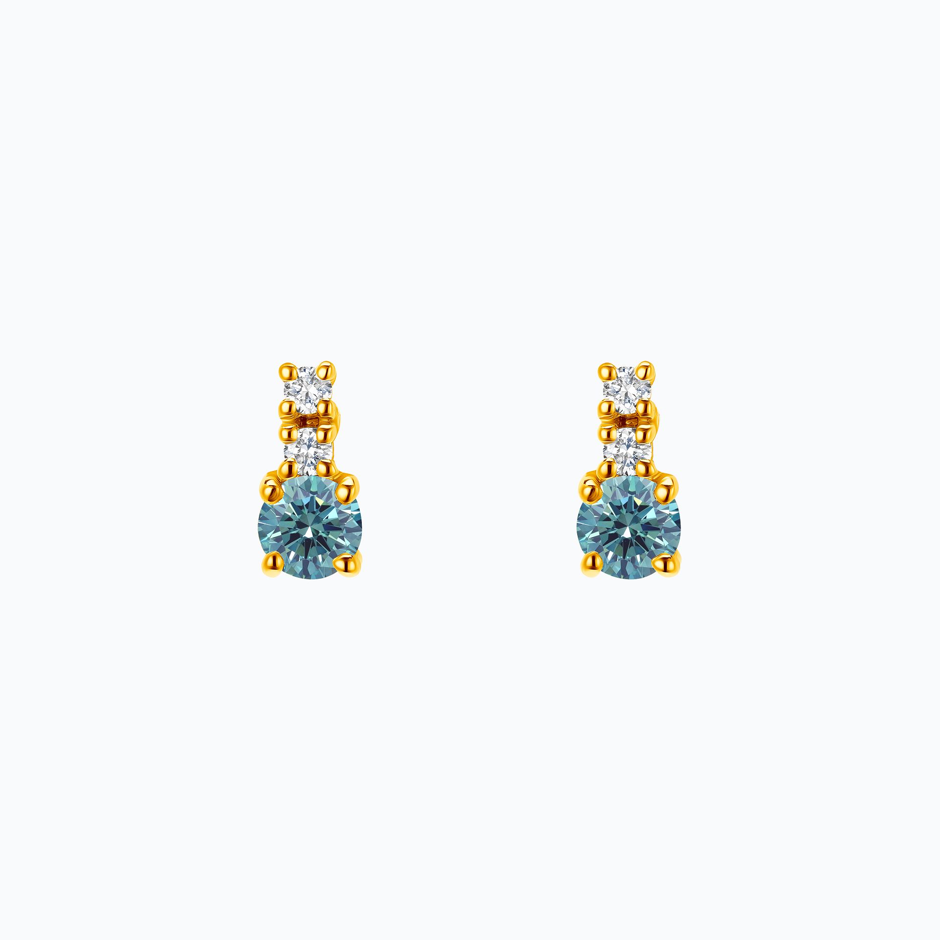 Boucles Cosmos Diamants de Synthèse Bleu
