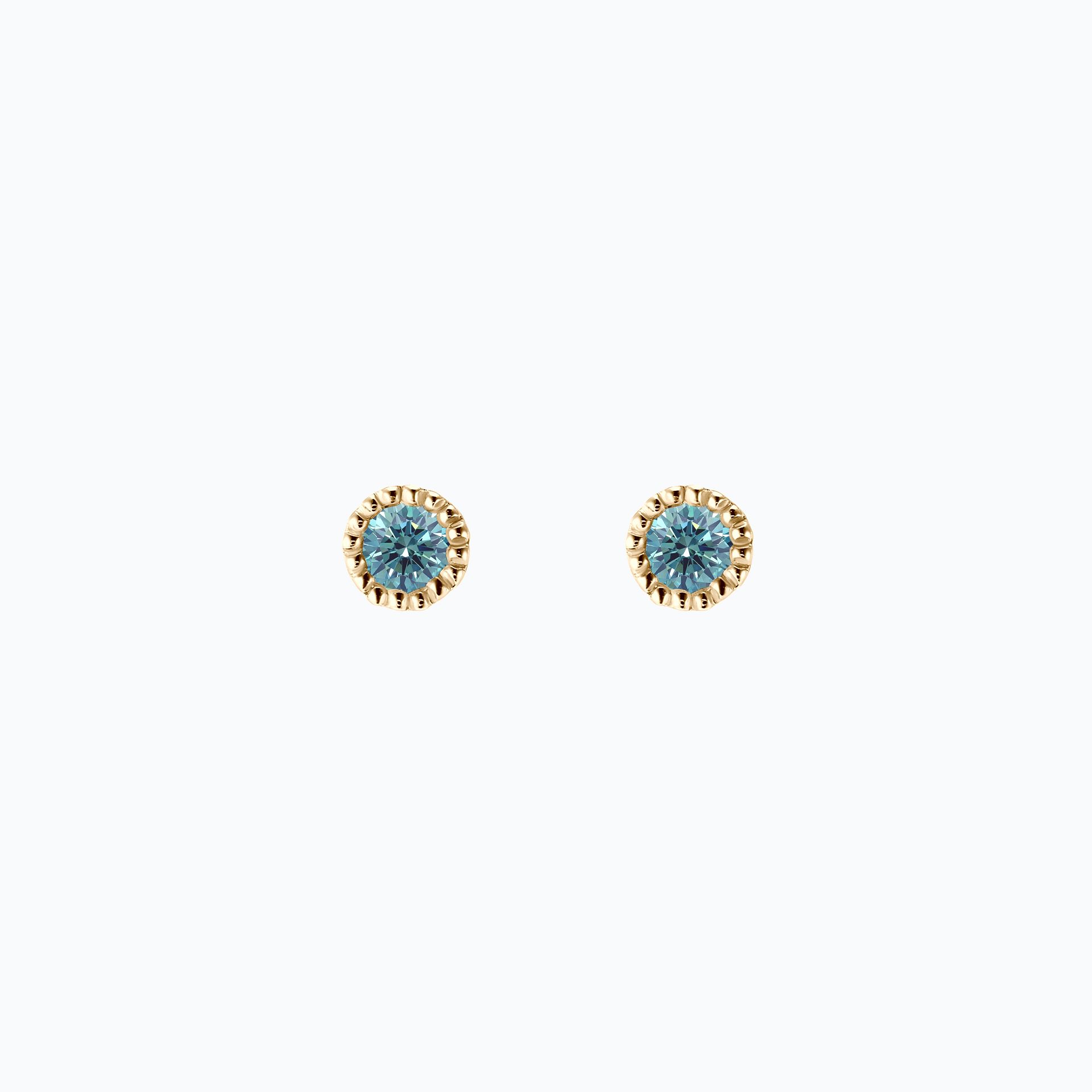 Boucles Faustine Diamant de Synthèse Bleu