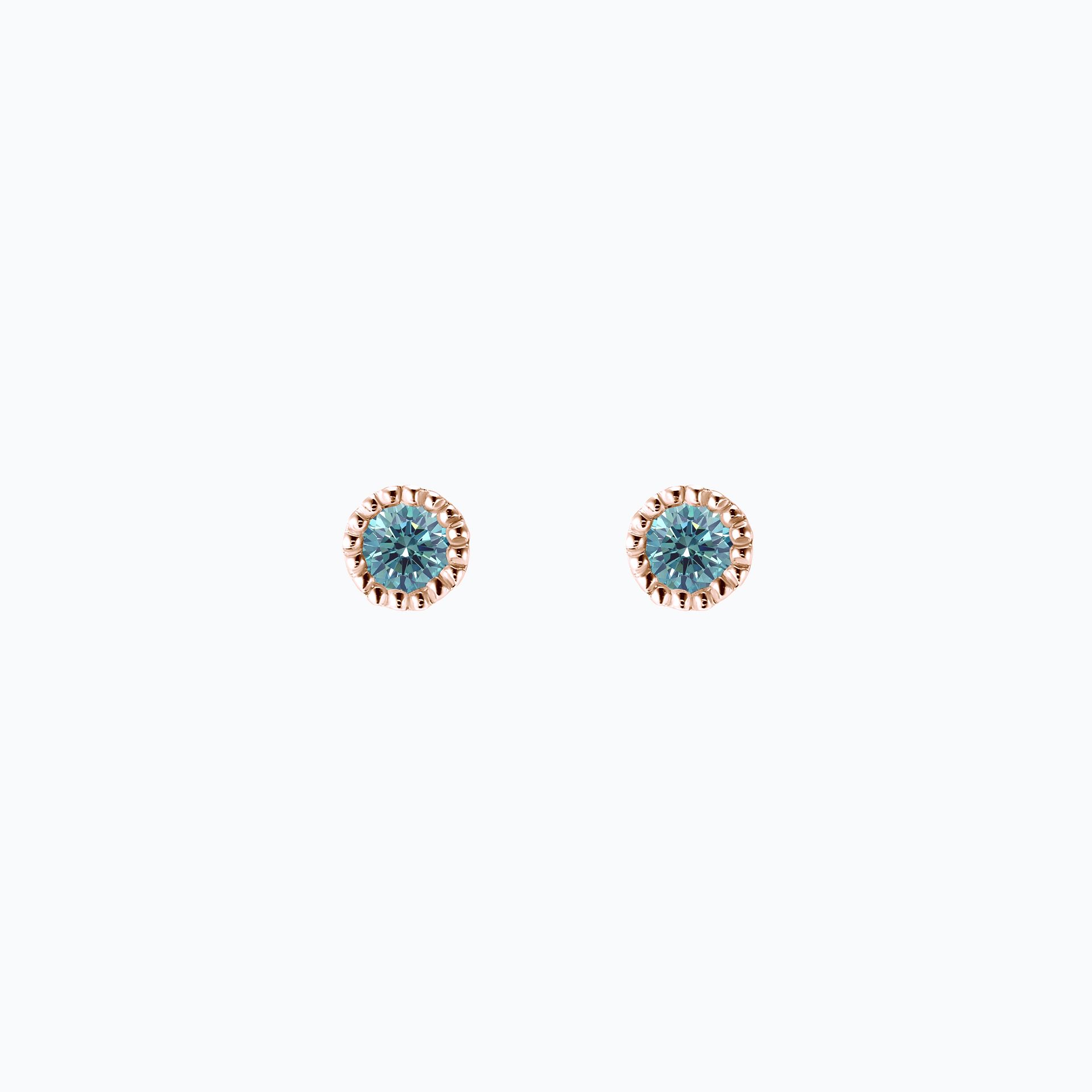 Boucles Faustine Diamant de Synthèse Bleu