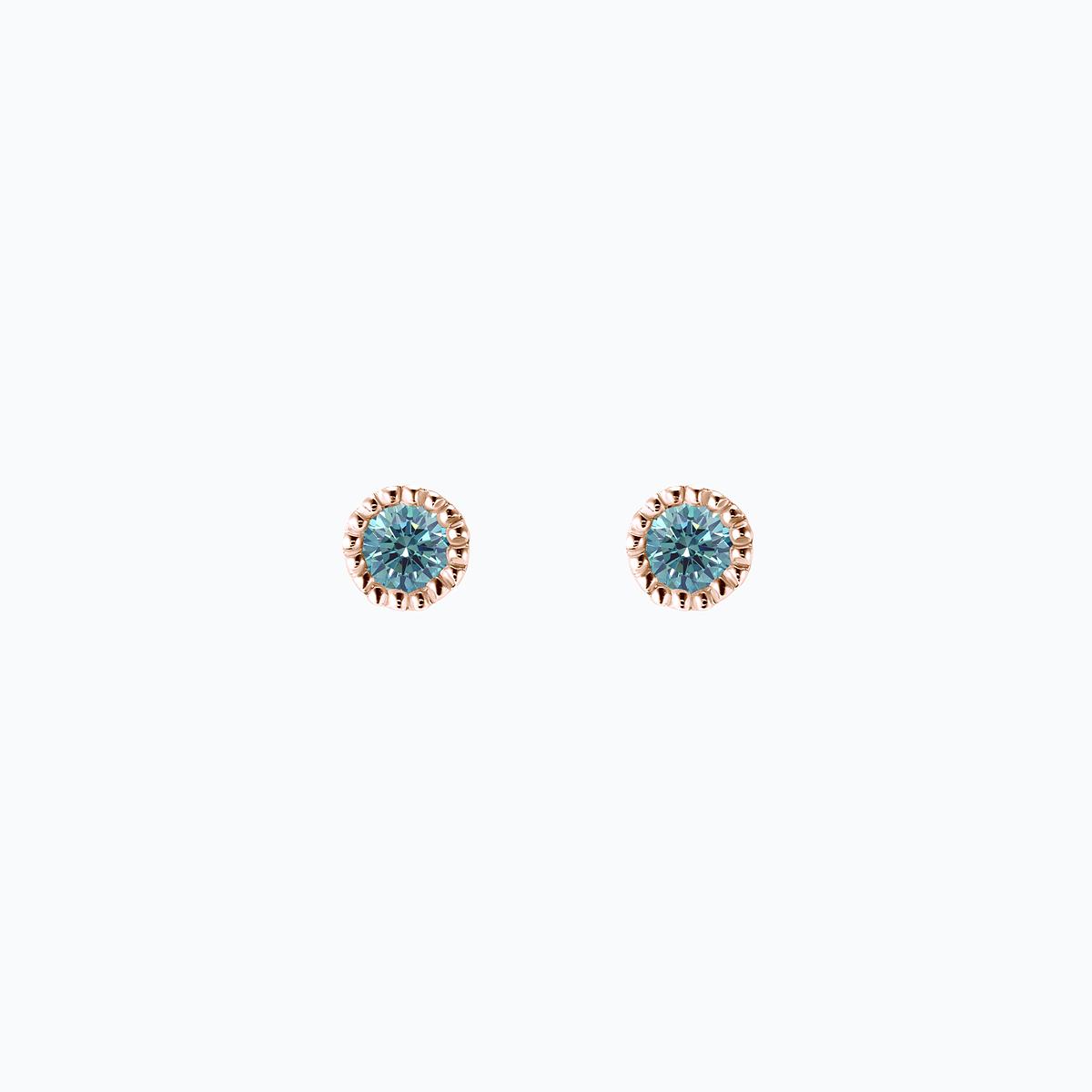 Boucles Faustine Diamant de Synthèse Bleu