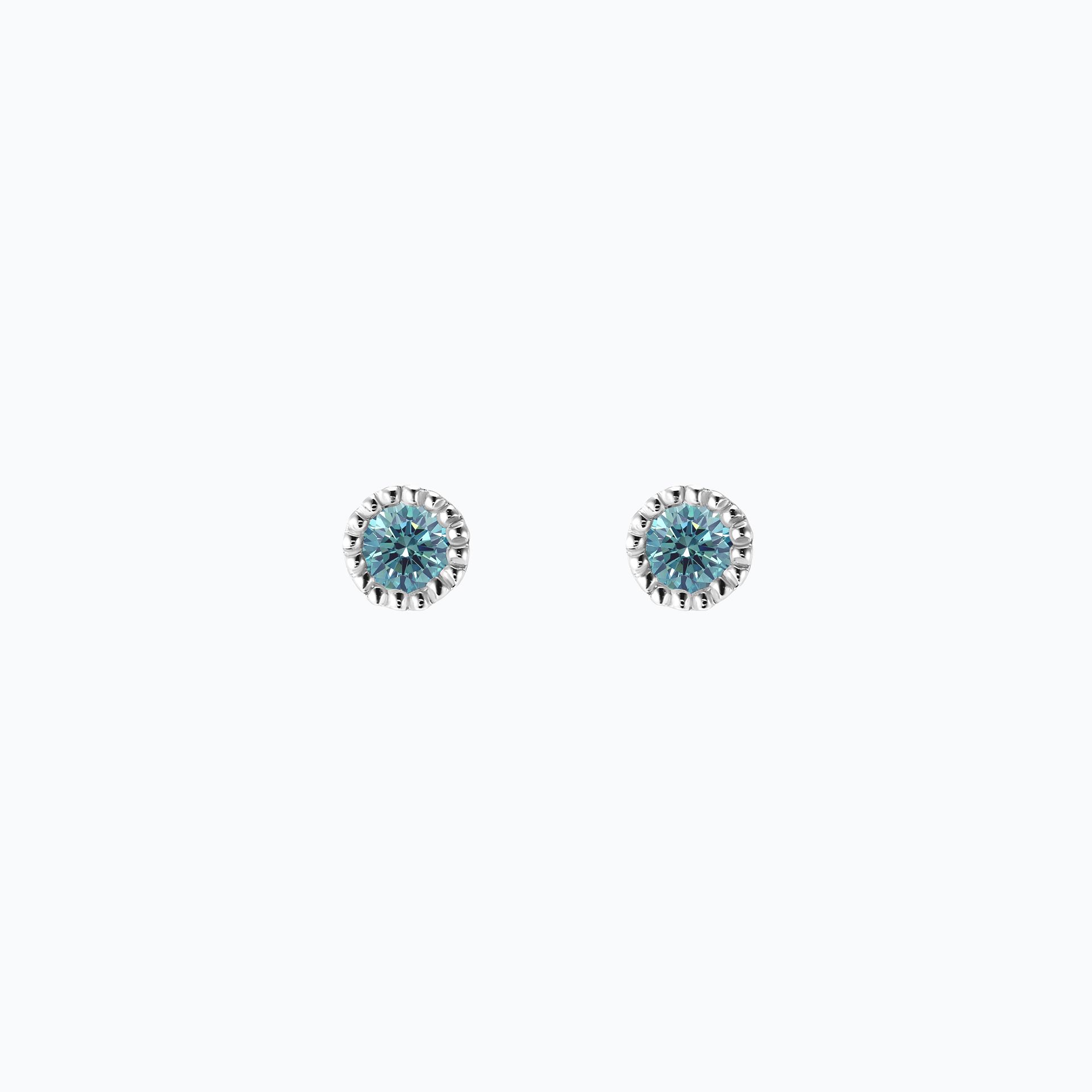 Boucles Faustine Diamant de Synthèse Bleu