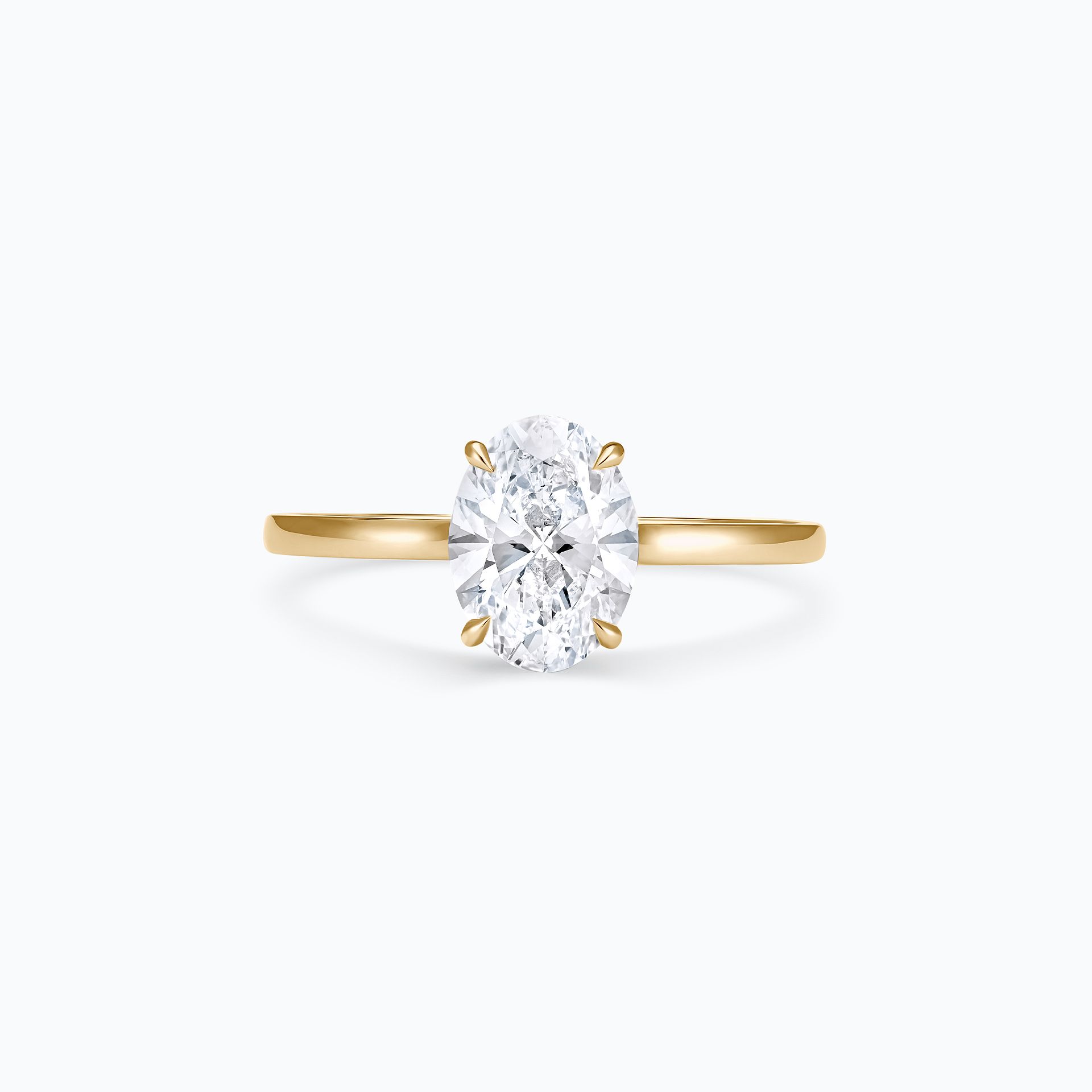 Solitaire Calypso Ovale Diamant de Synthèse