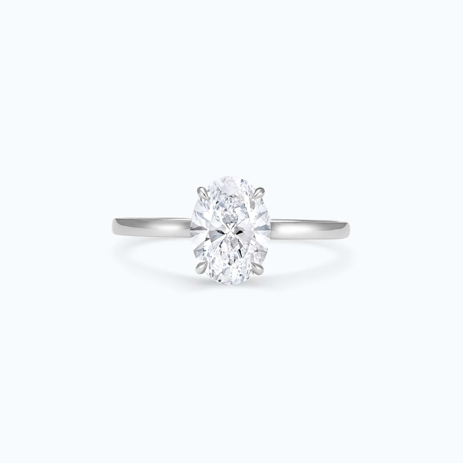 Solitaire Calypso Ovale Diamant de Synthèse