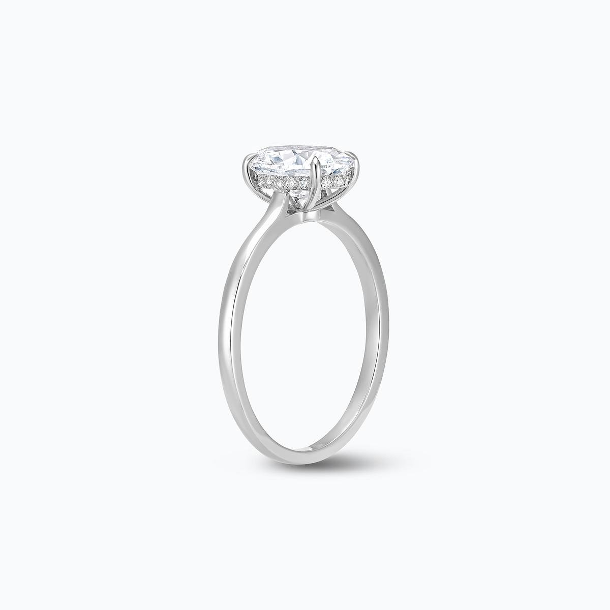 Solitaire Calypso Ovale Diamant de Synthèse