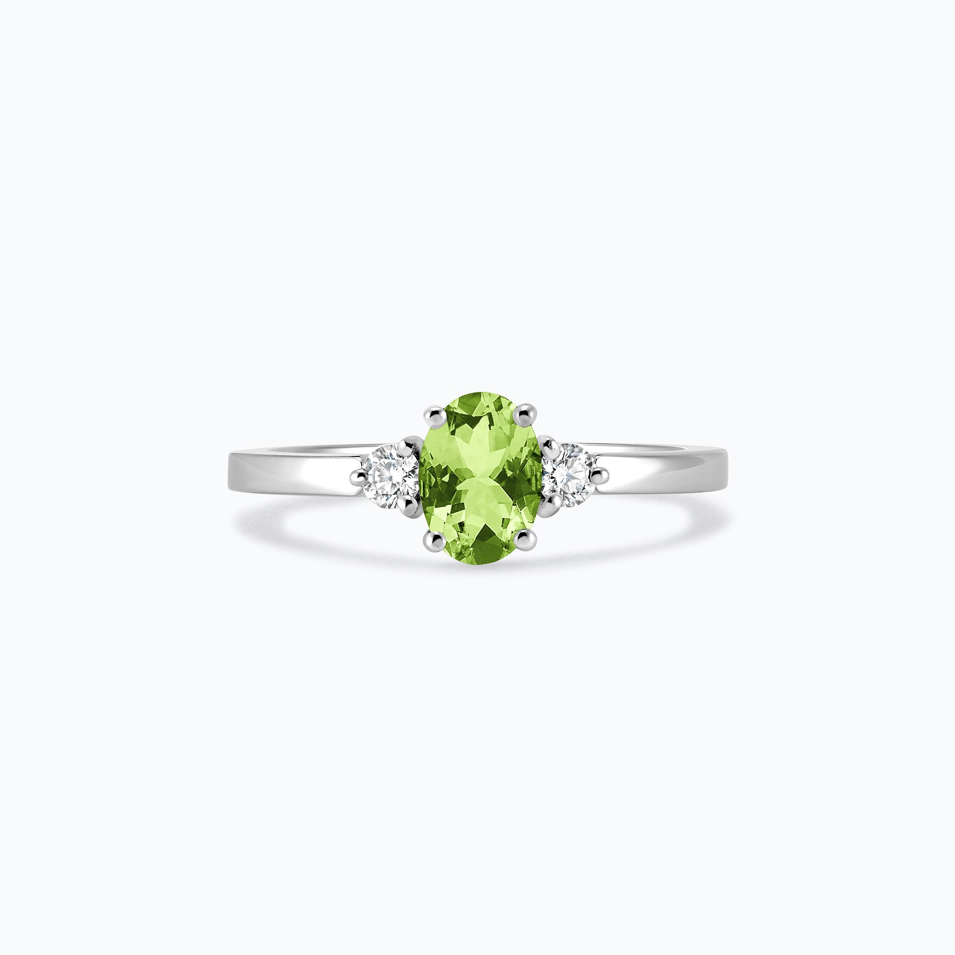 Solitaire Elisabeth Péridot 7 x 5 mm
