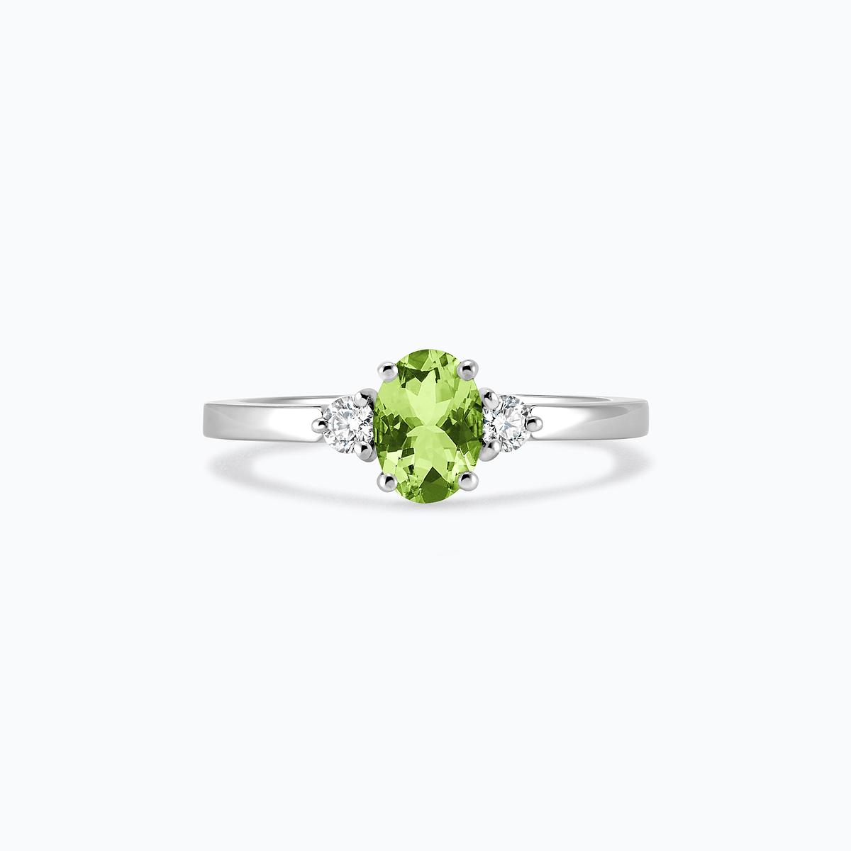 Solitaire Elisabeth Péridot 7 x 5 mm