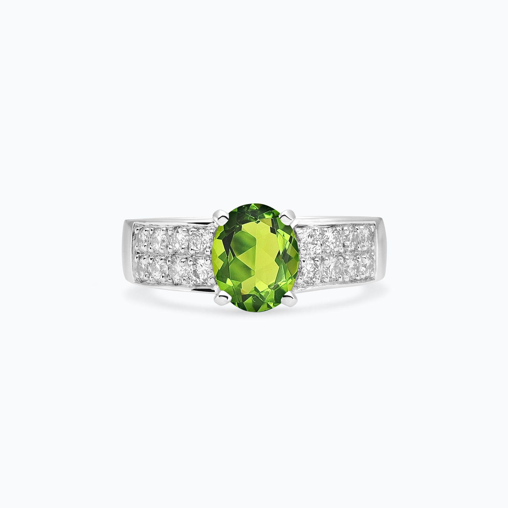 Solitaire Pavé Lola Péridot