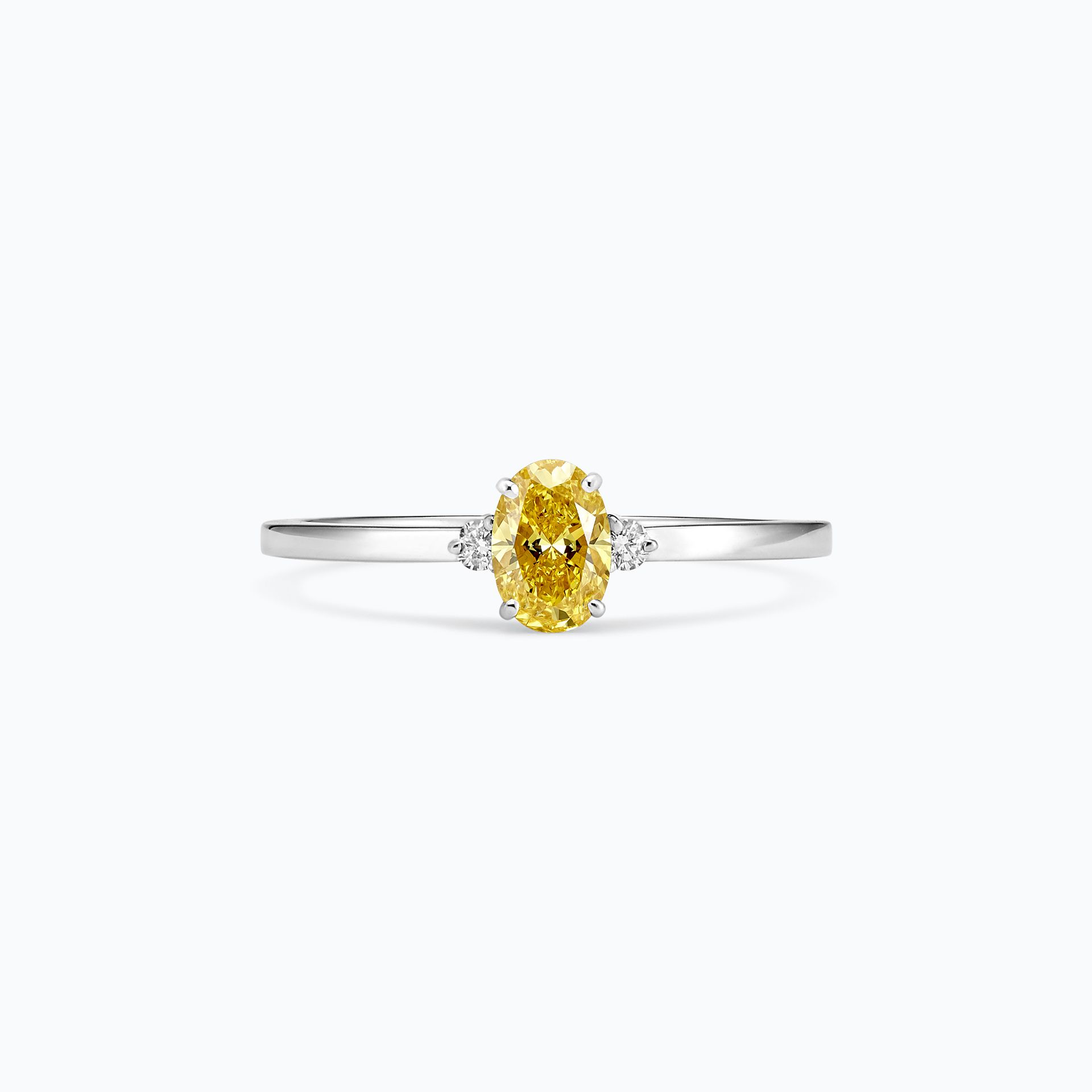 Solitaire Elisabeth Prestige Diamant de Synthèse Jaune