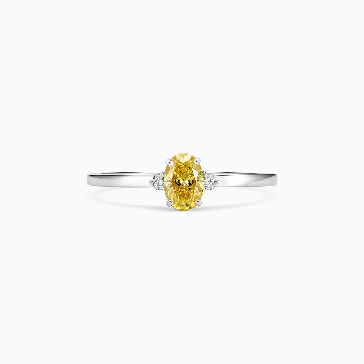 Solitaire Elisabeth Prestige Diamant de Synthèse Jaune