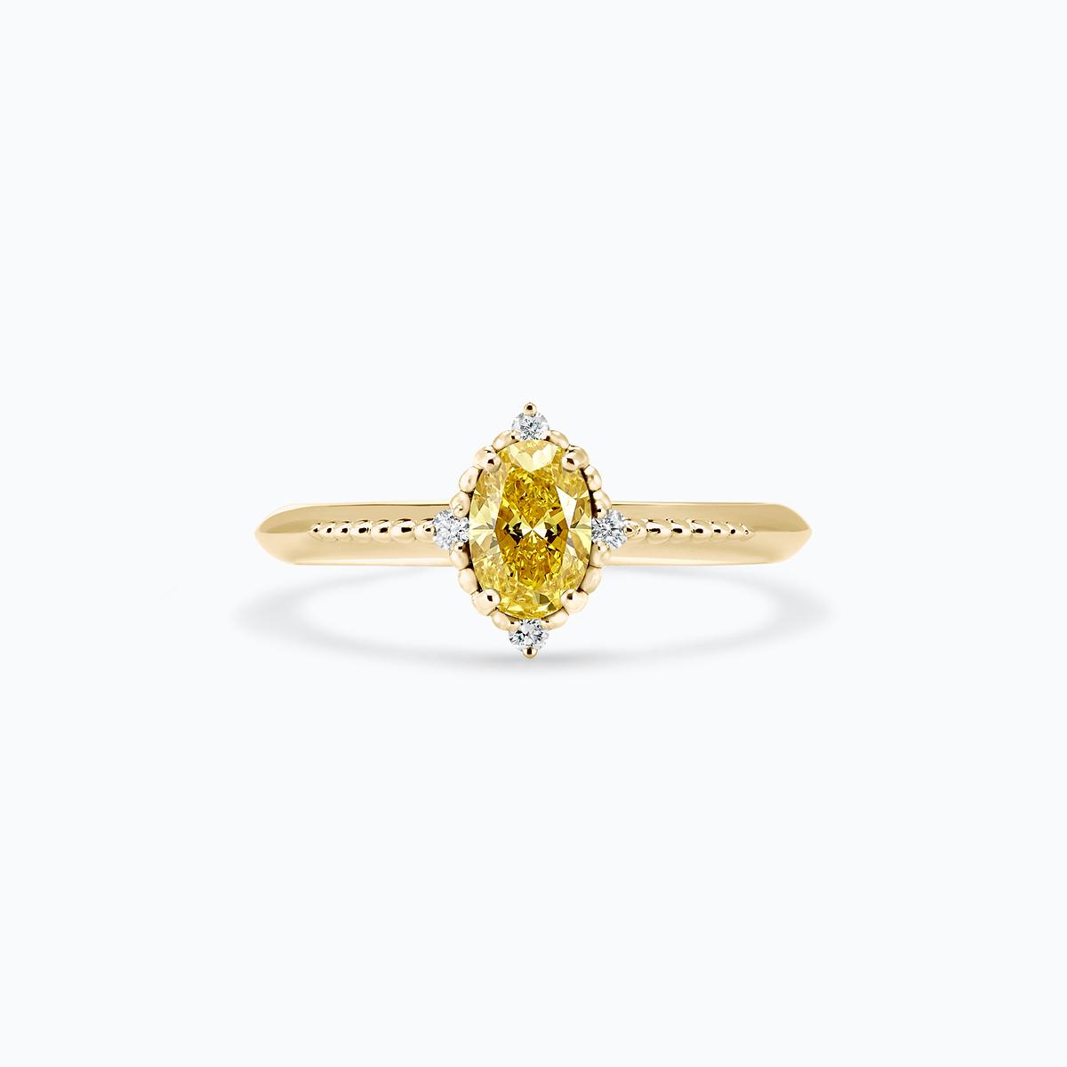Solitaire Colette Diamant de Synthèse Jaune