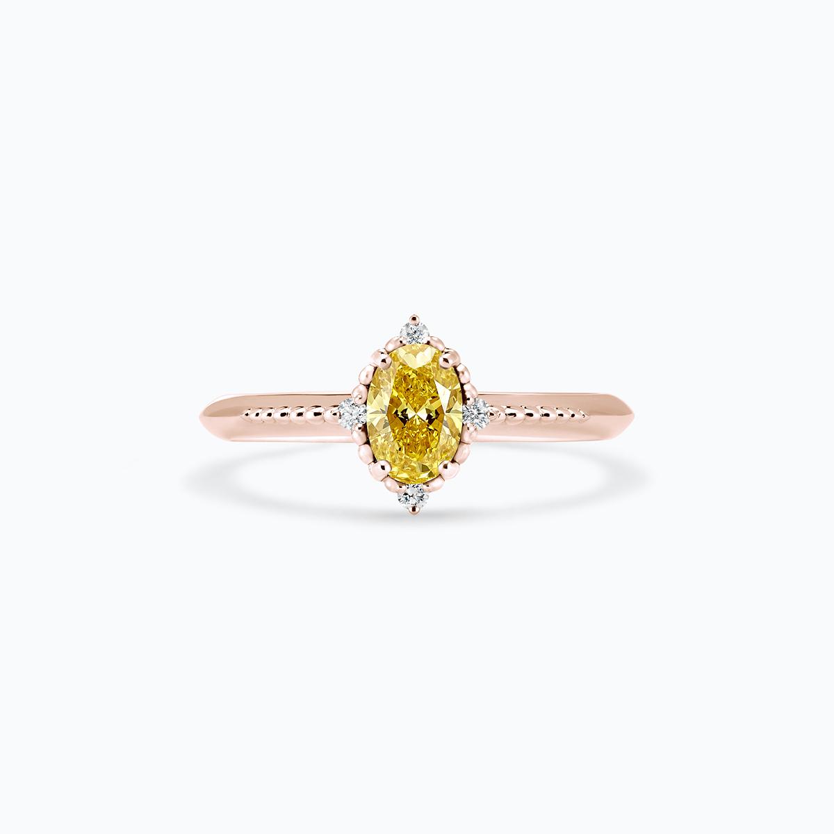 Solitaire Colette Diamant de Synthèse Jaune