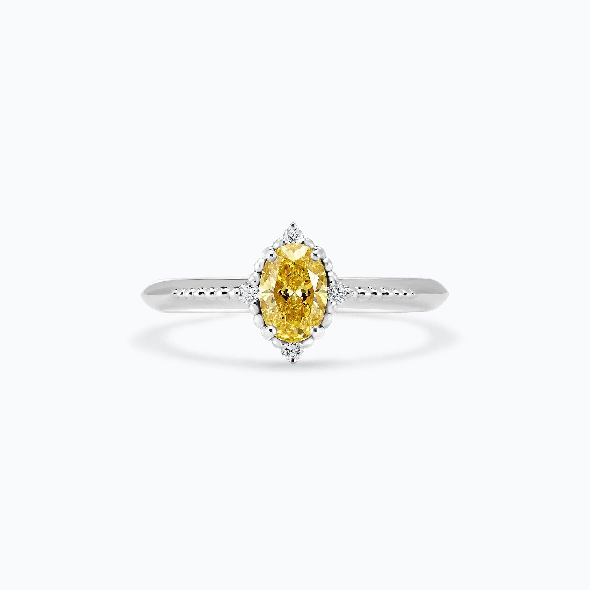 Solitaire Colette Diamant de Synthèse Jaune