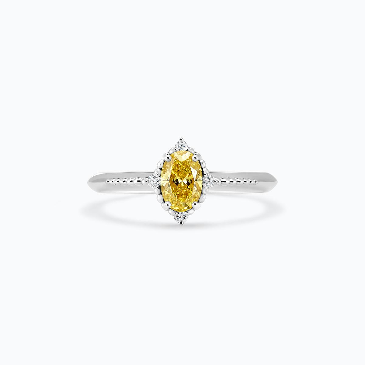 Solitaire Colette Diamant de Synthèse Jaune