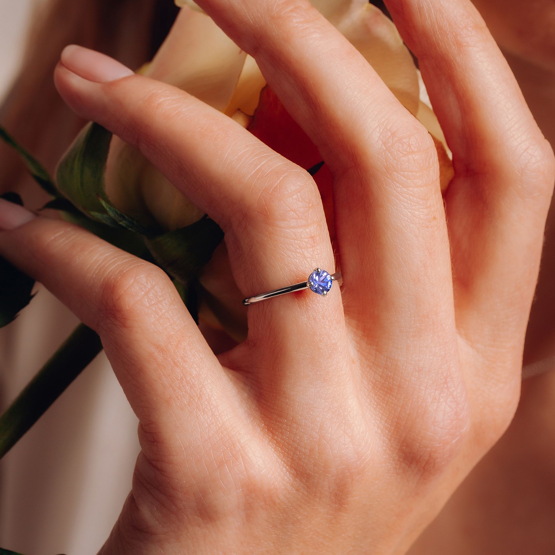 Solitaire Alva Tanzanite 4.5 mm
