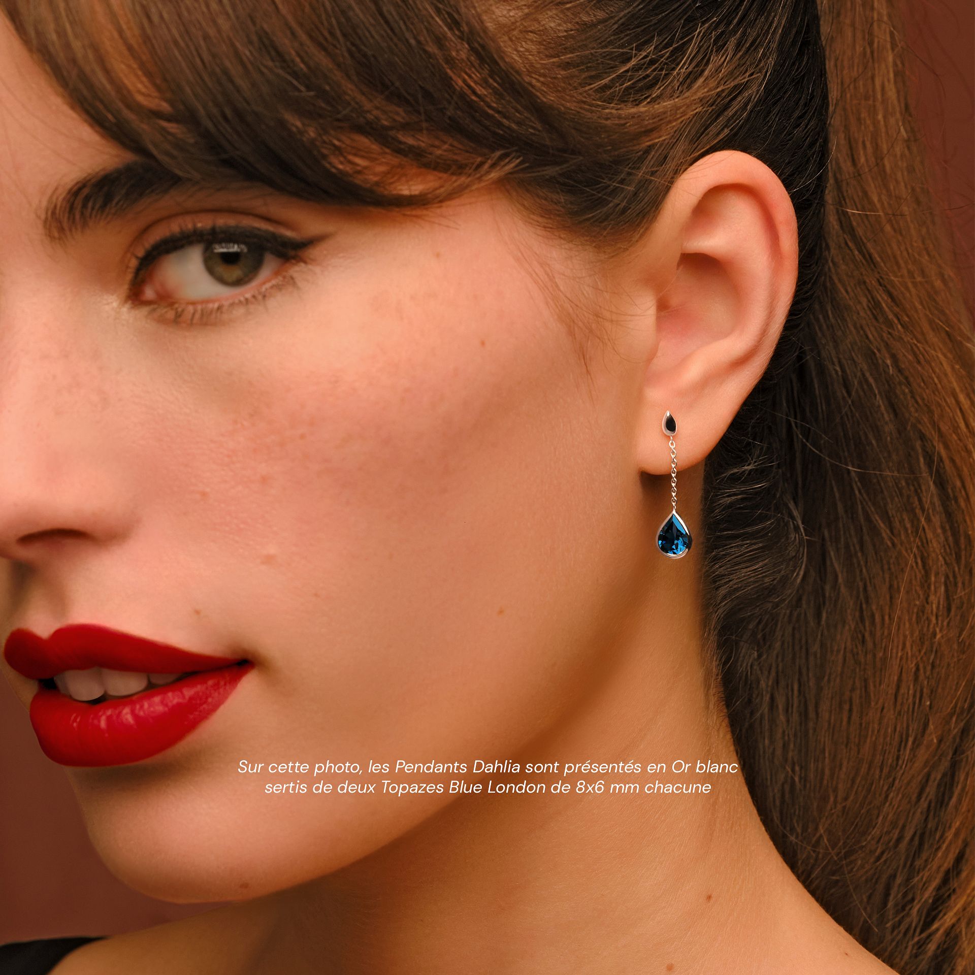 Pendants Dahlia Topaze Blue London