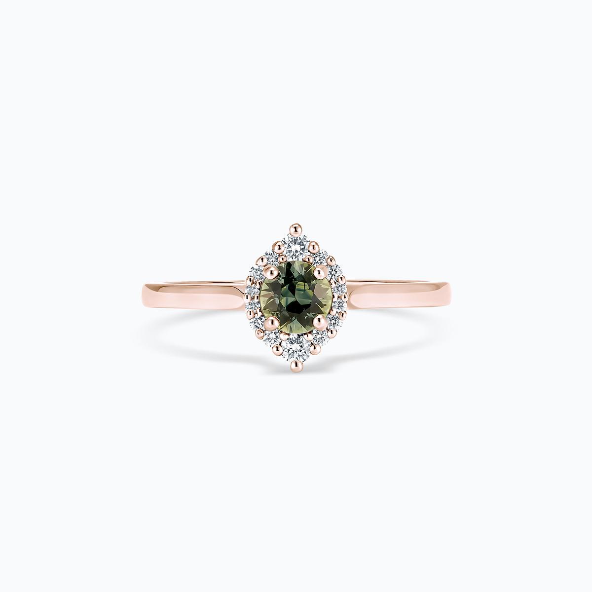 Solitaire Minerva Saphir Vert