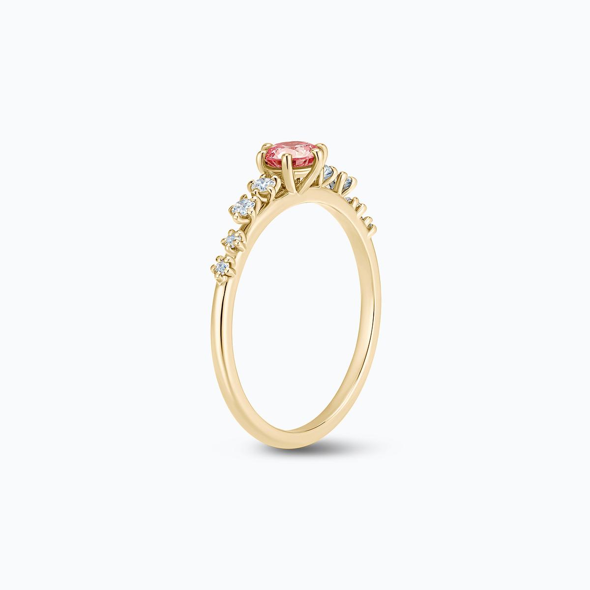 Solitaire Marilyn Diamant de Synthèse Rose