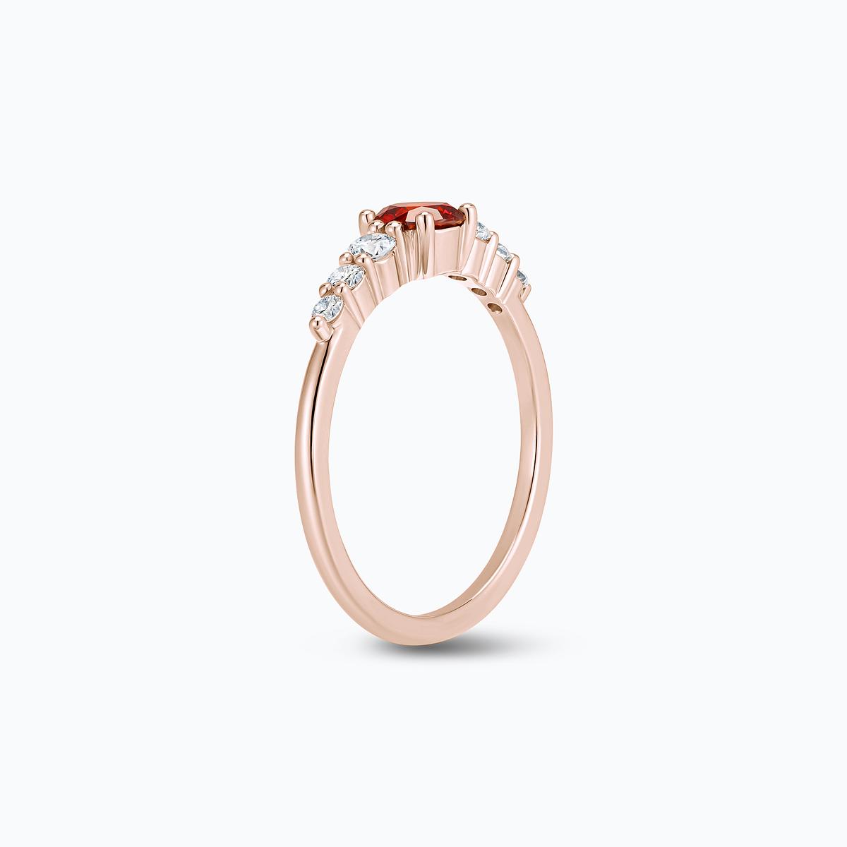 Solitaire Juliette Diamant Rouge de Synthèse
