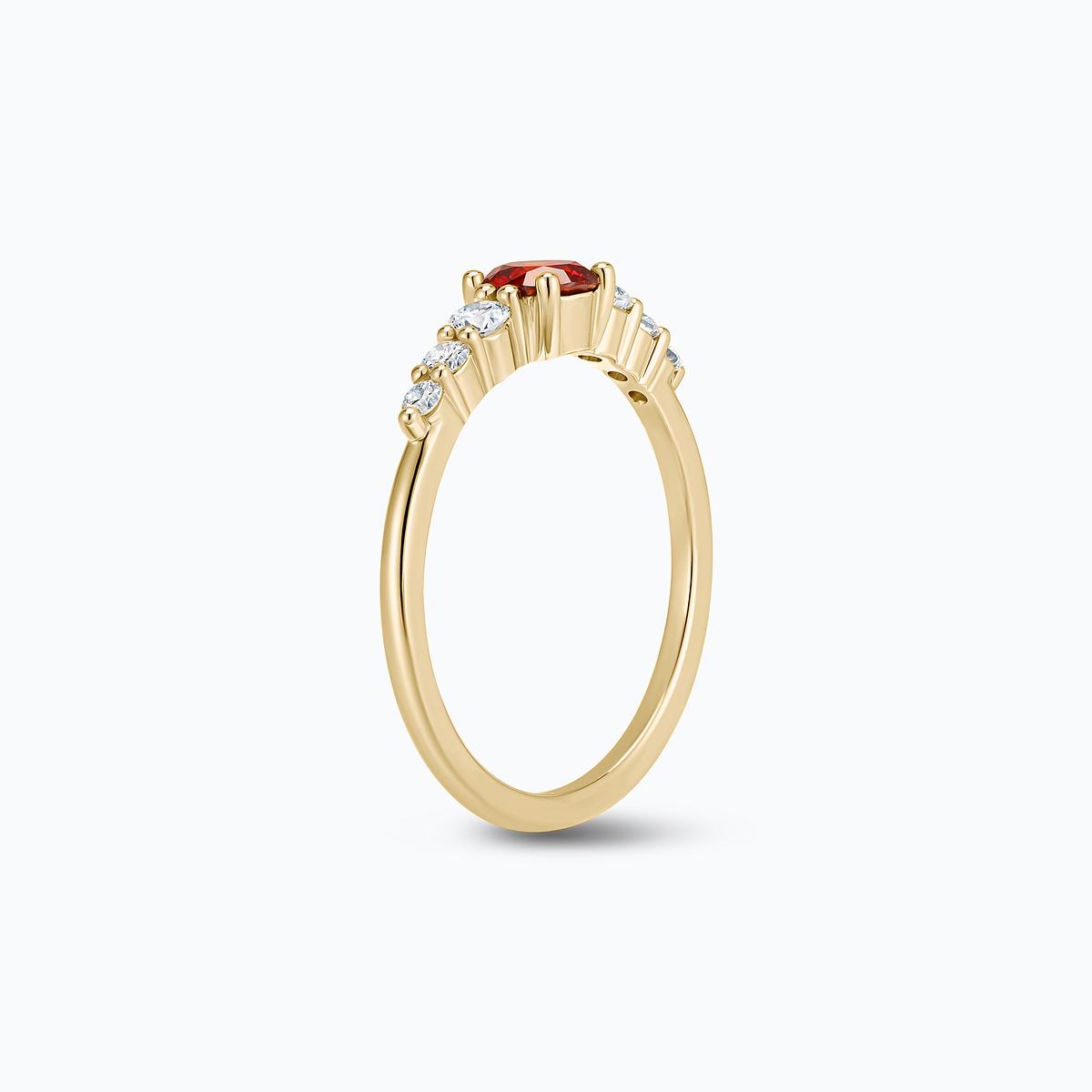 Solitaire Juliette Diamant Rouge de Synthèse