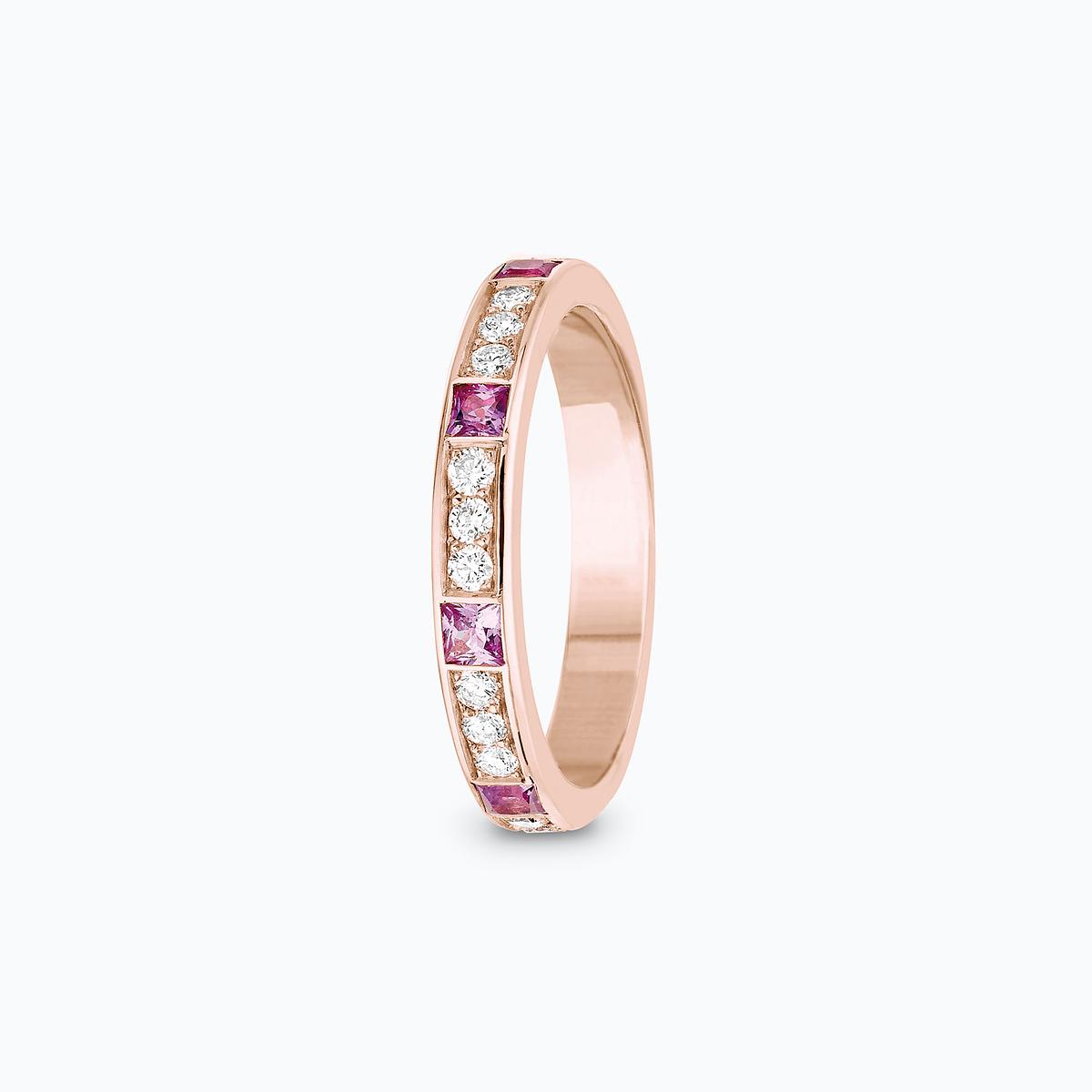 Alliance Ruban Saphir Rose Princesse