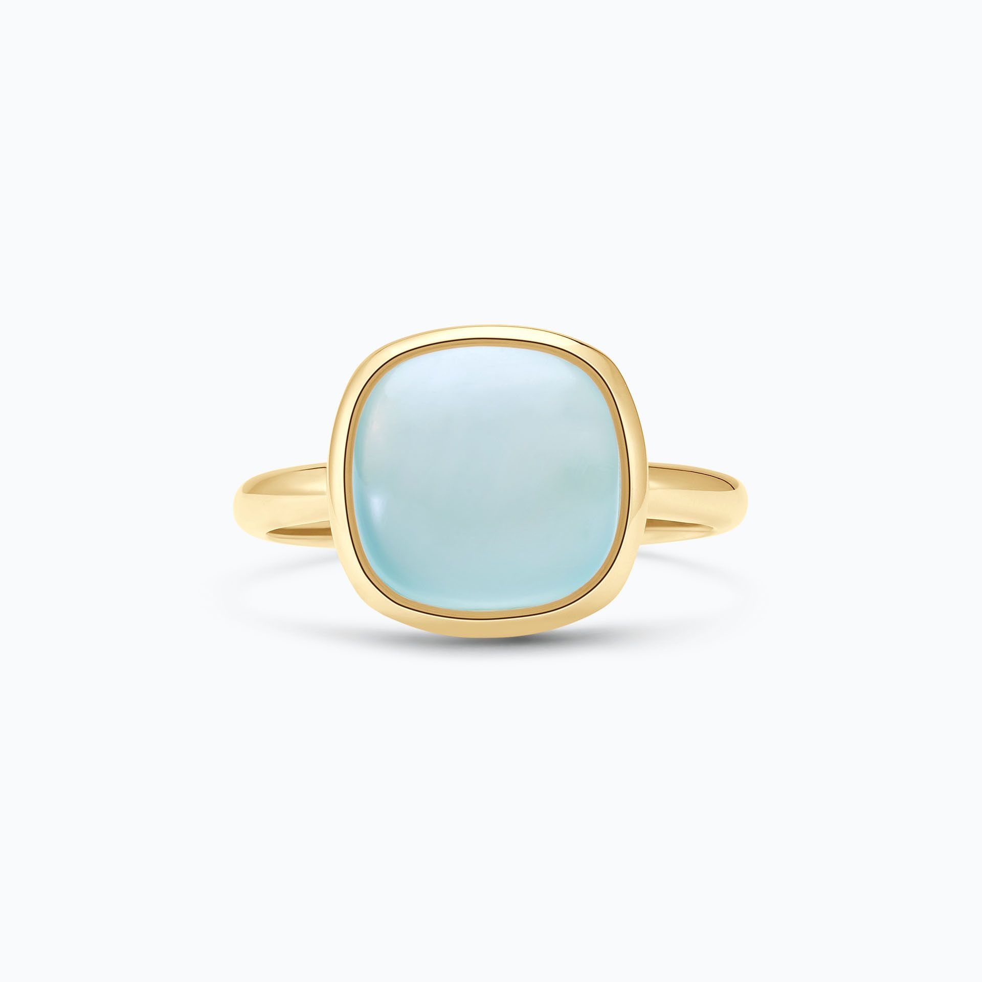 Bague Paradis Coussin Calcédoine Bleue