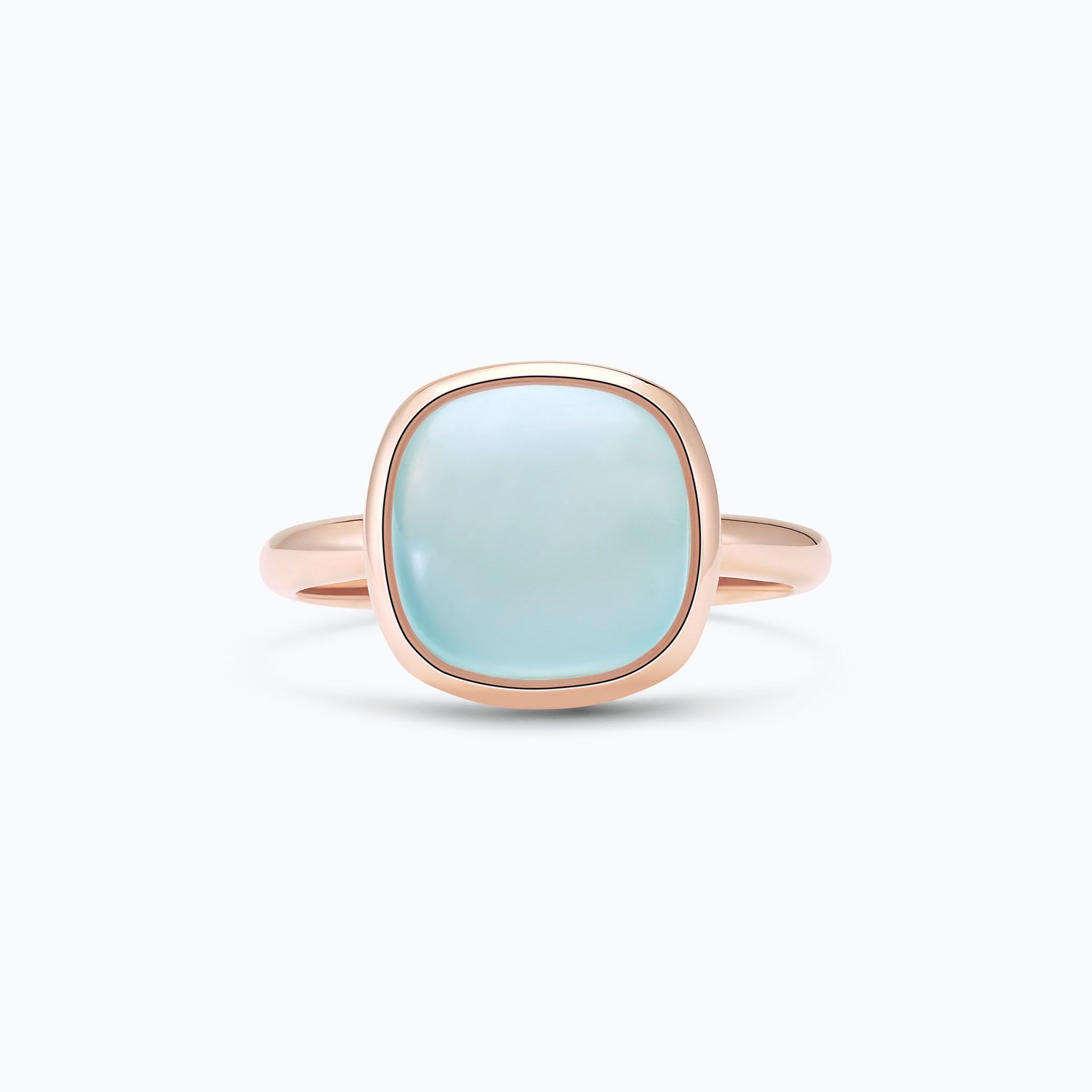 Bague Paradis Coussin Calcédoine Bleue