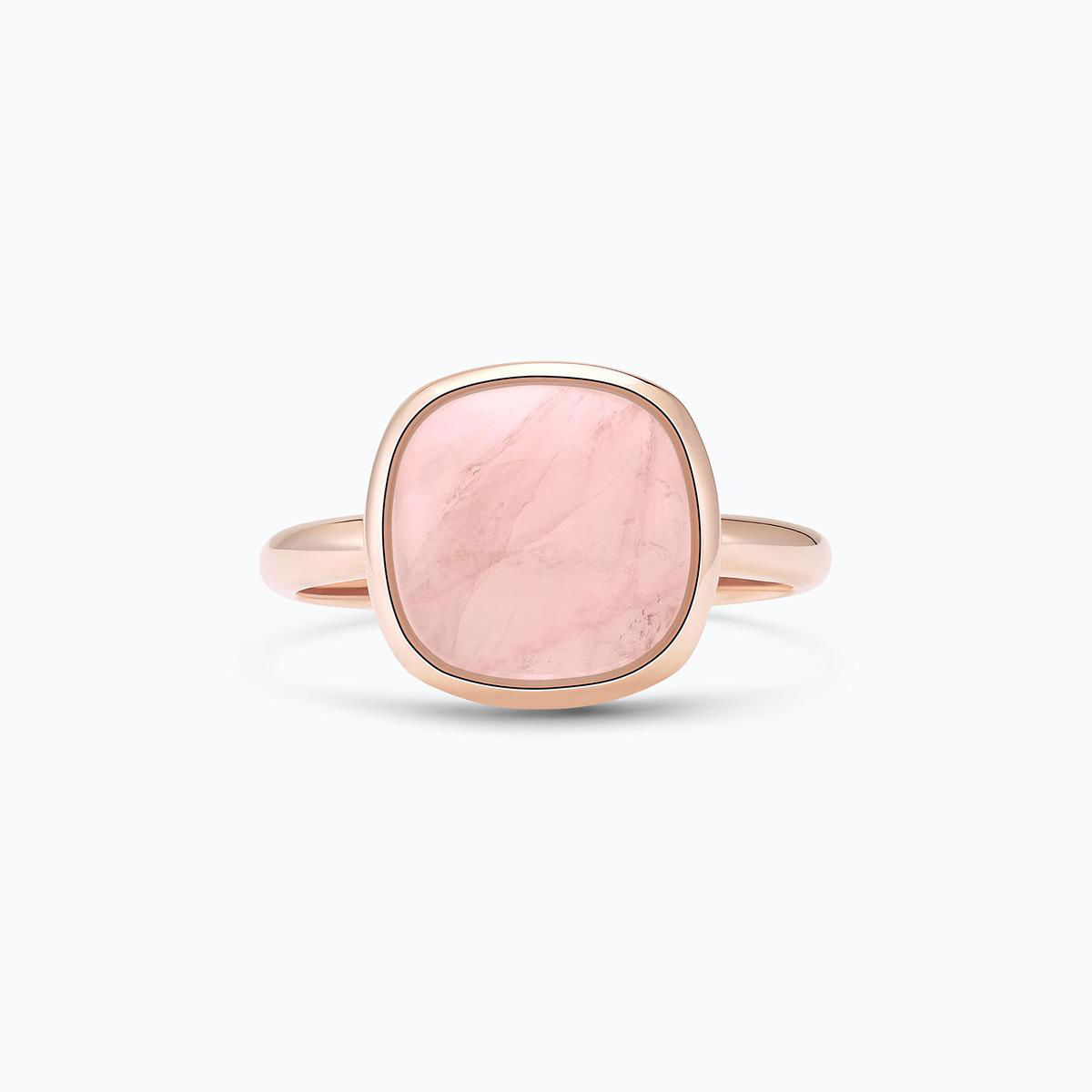 Bague Paradis Coussin Quartz Rose