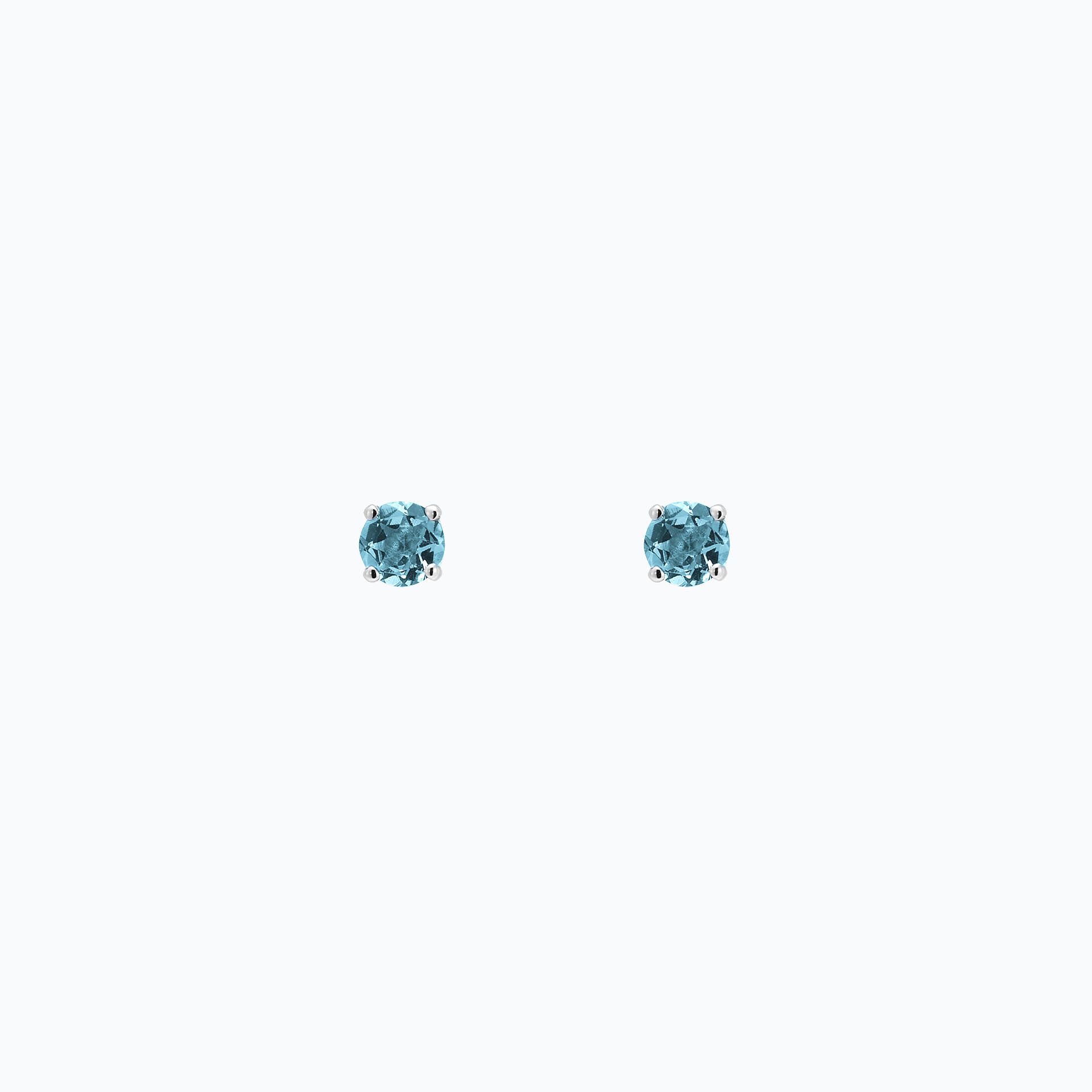 Boucles Alva Aigue-Marine 3.5 mm