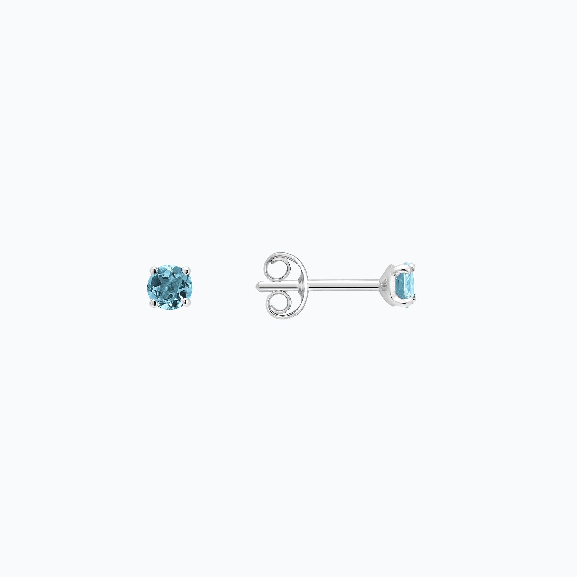 Boucles Alva Aigue-Marine 3.5 mm