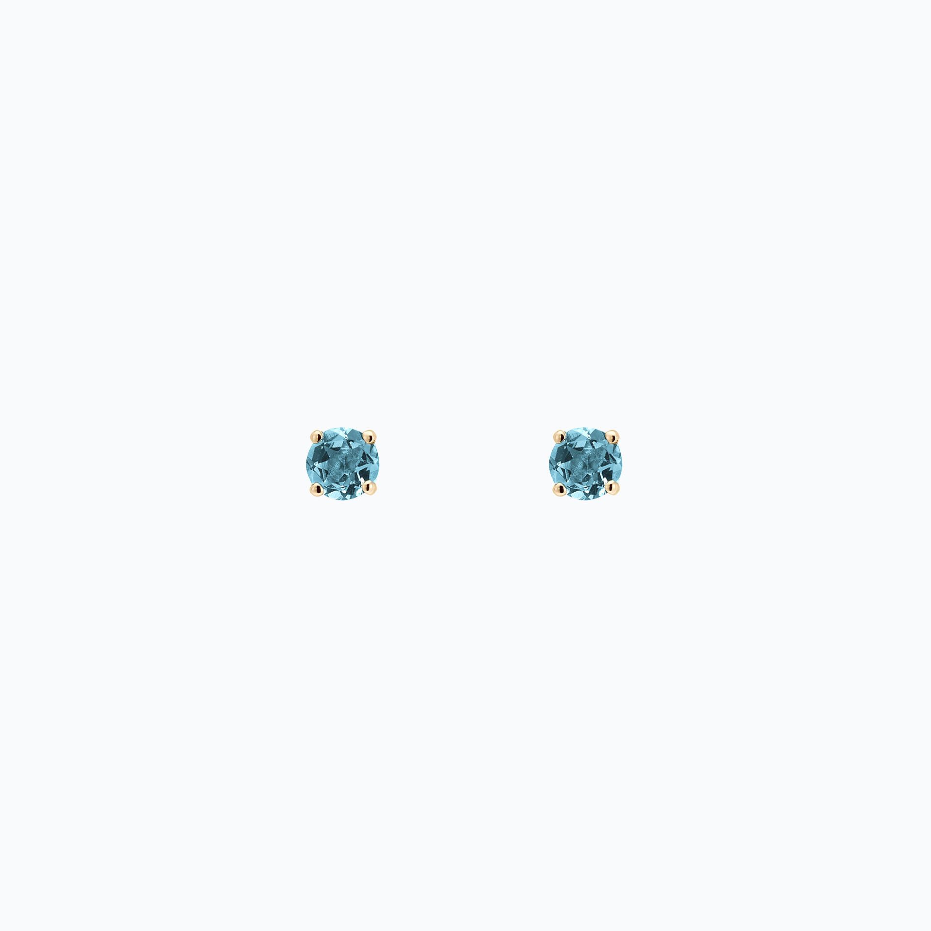 Boucles Alva Aigue-Marine 3.5 mm