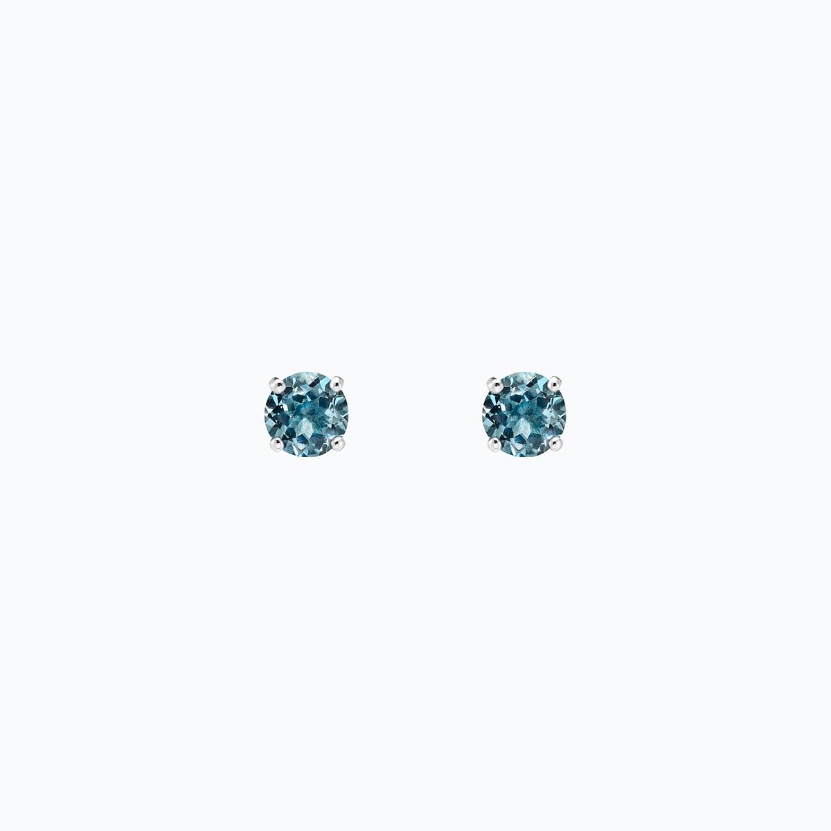 Boucles Alva Aigue-Marine 4.5 mm