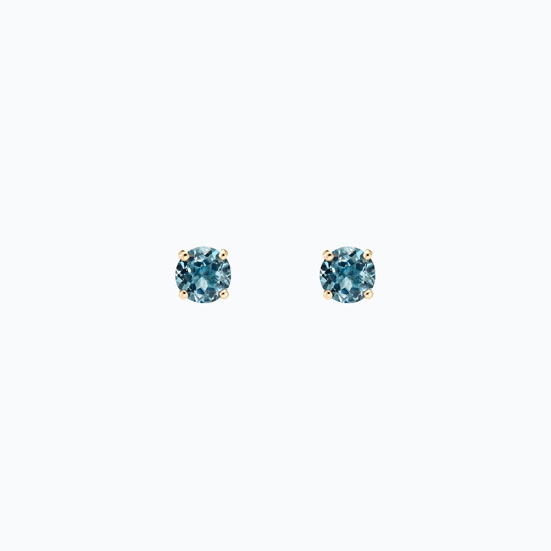 Boucles Alva Aigue-Marine 4.5 mm