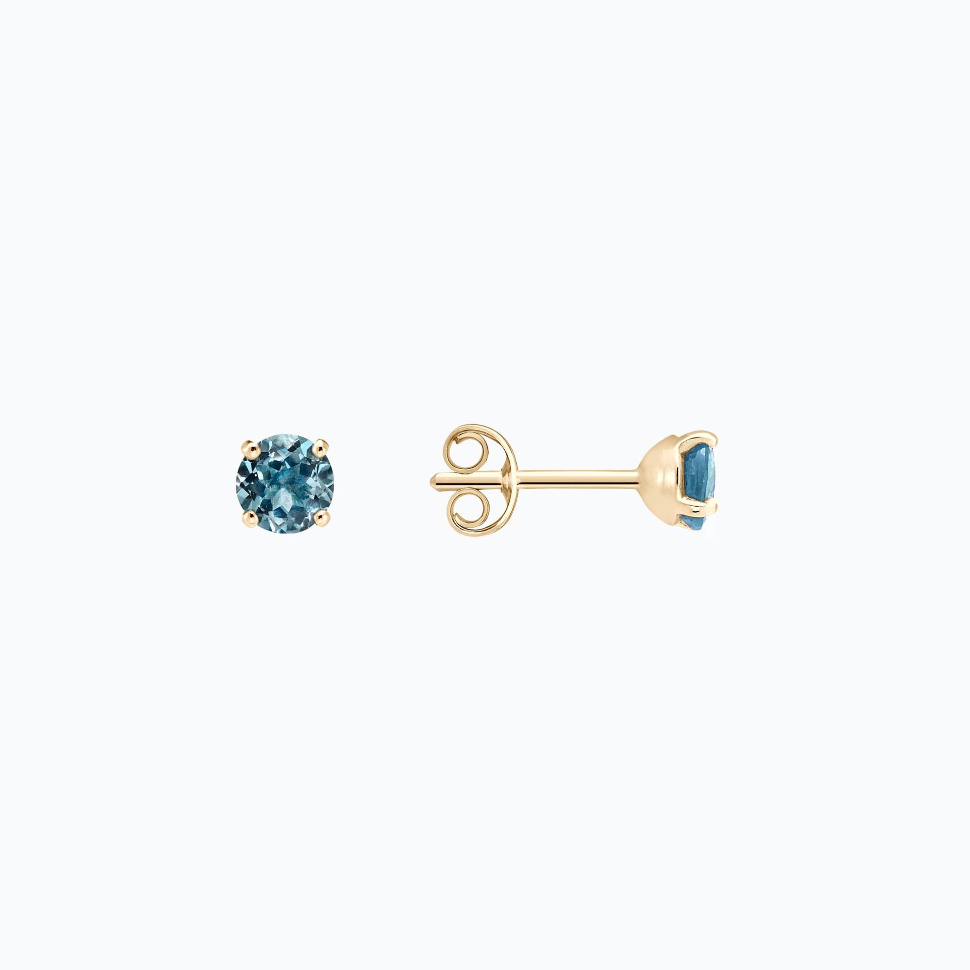 Boucles Alva Aigue-Marine 4.5 mm
