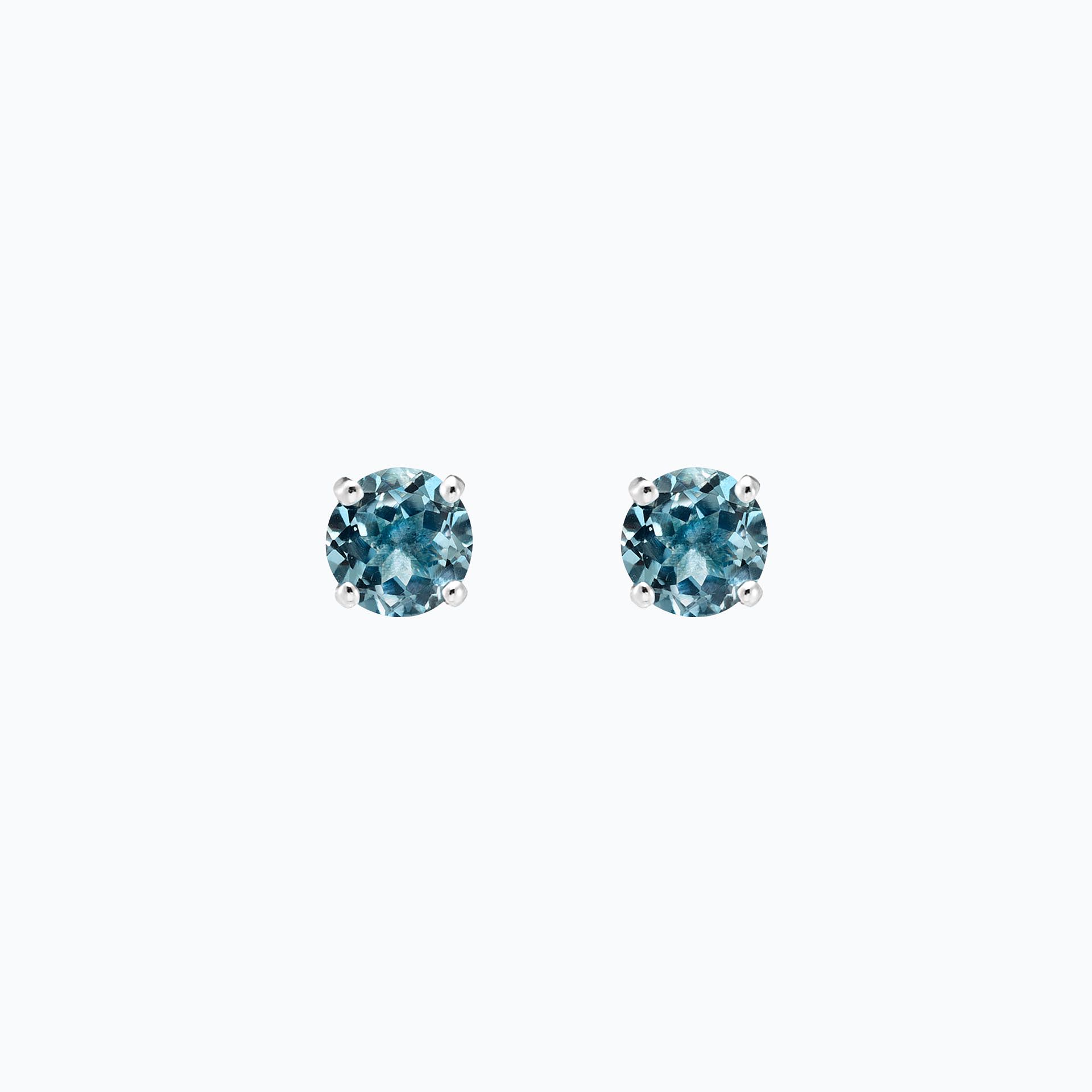 Boucles Alva Aigue-Marine 6 mm