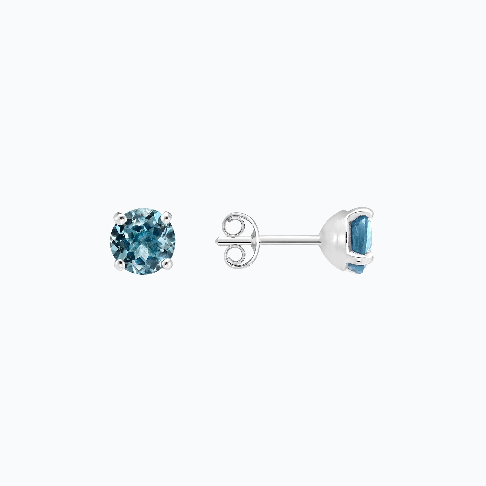 Boucles Alva Aigue-Marine 6 mm