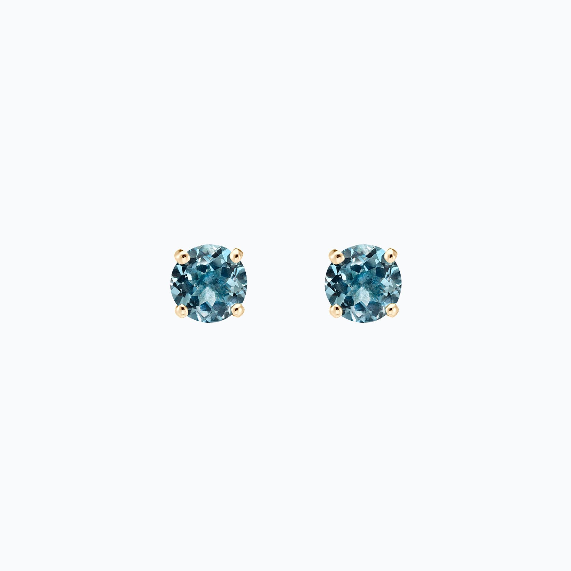 Boucles Alva Aigue-Marine 6 mm