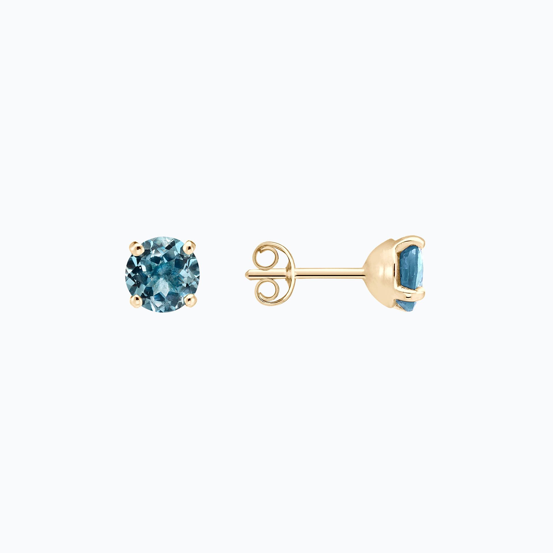 Boucles Alva Aigue-Marine 6 mm