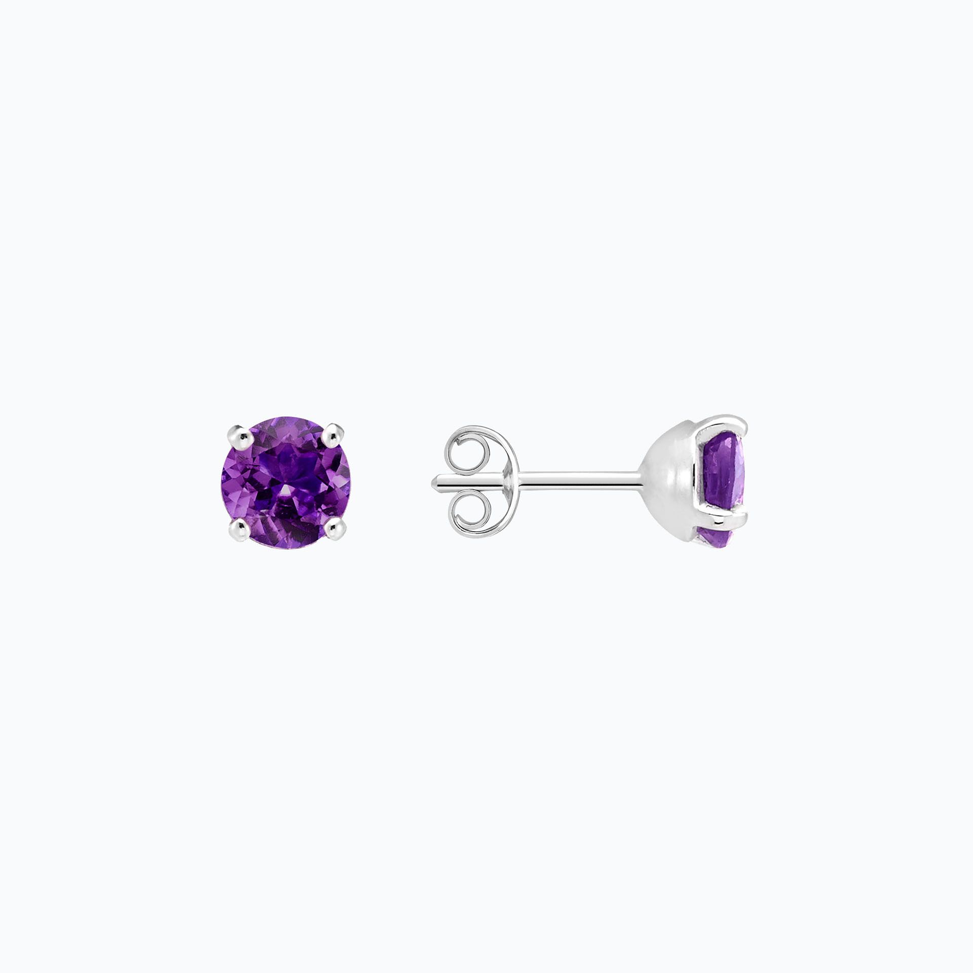 Boucles Alva Améthyste 6 mm