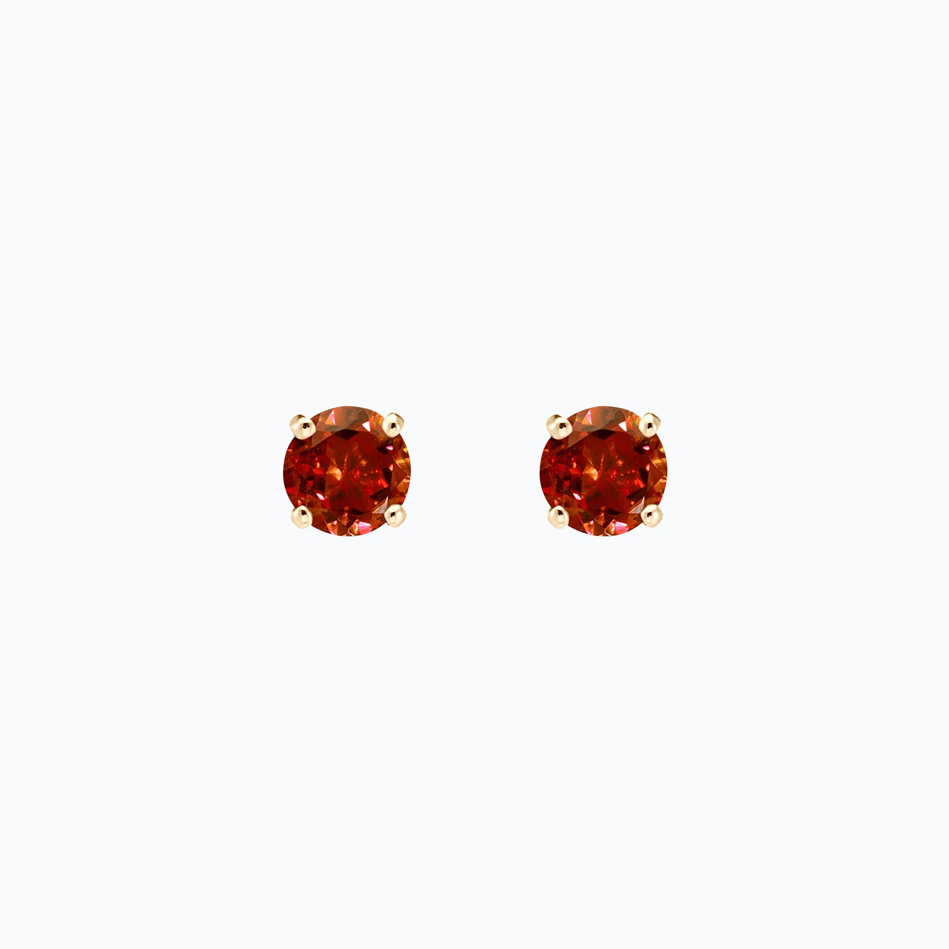 Boucles Alva Grenat Mandarin 6 mm