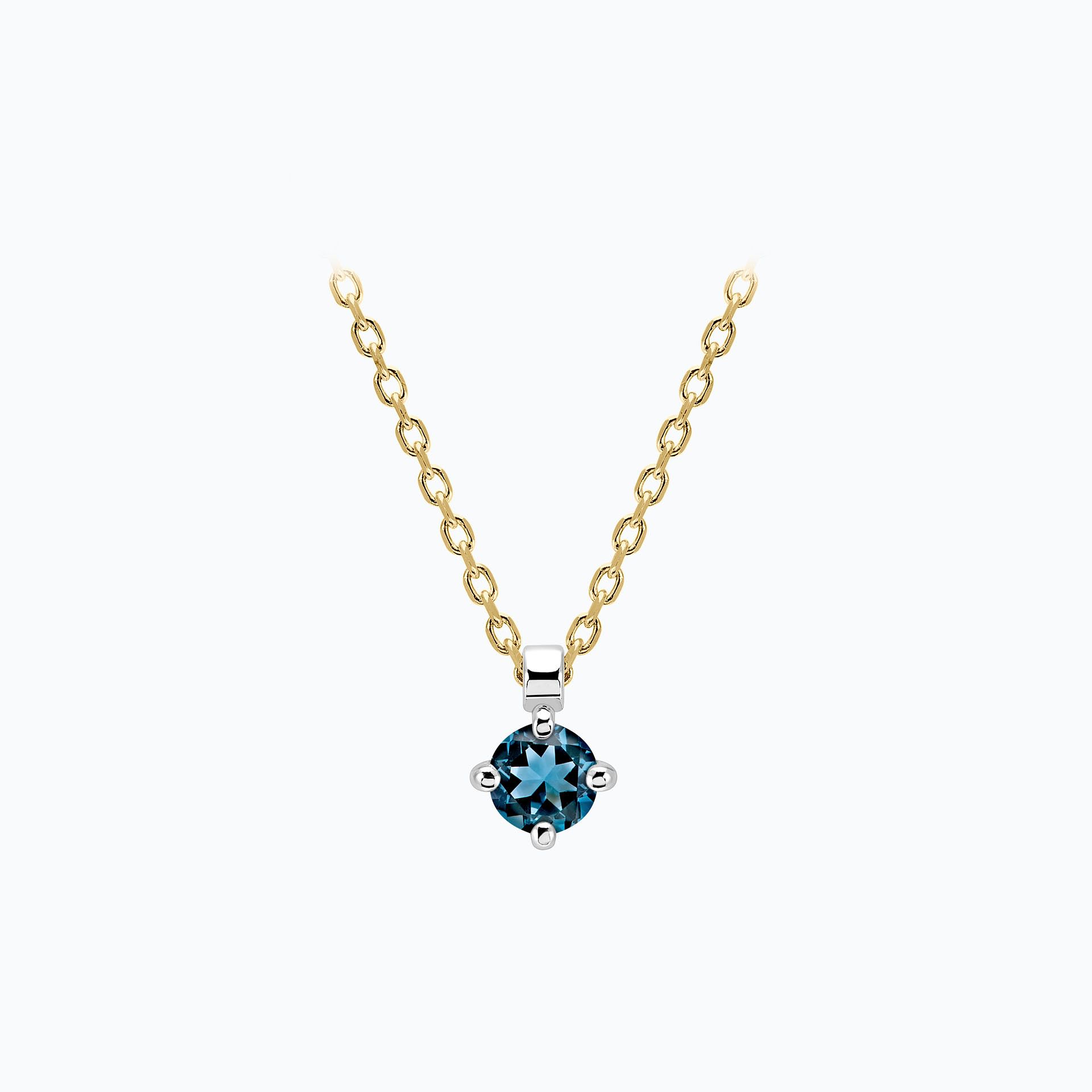 Collier Alva Topaze Blue London 3.5 mm