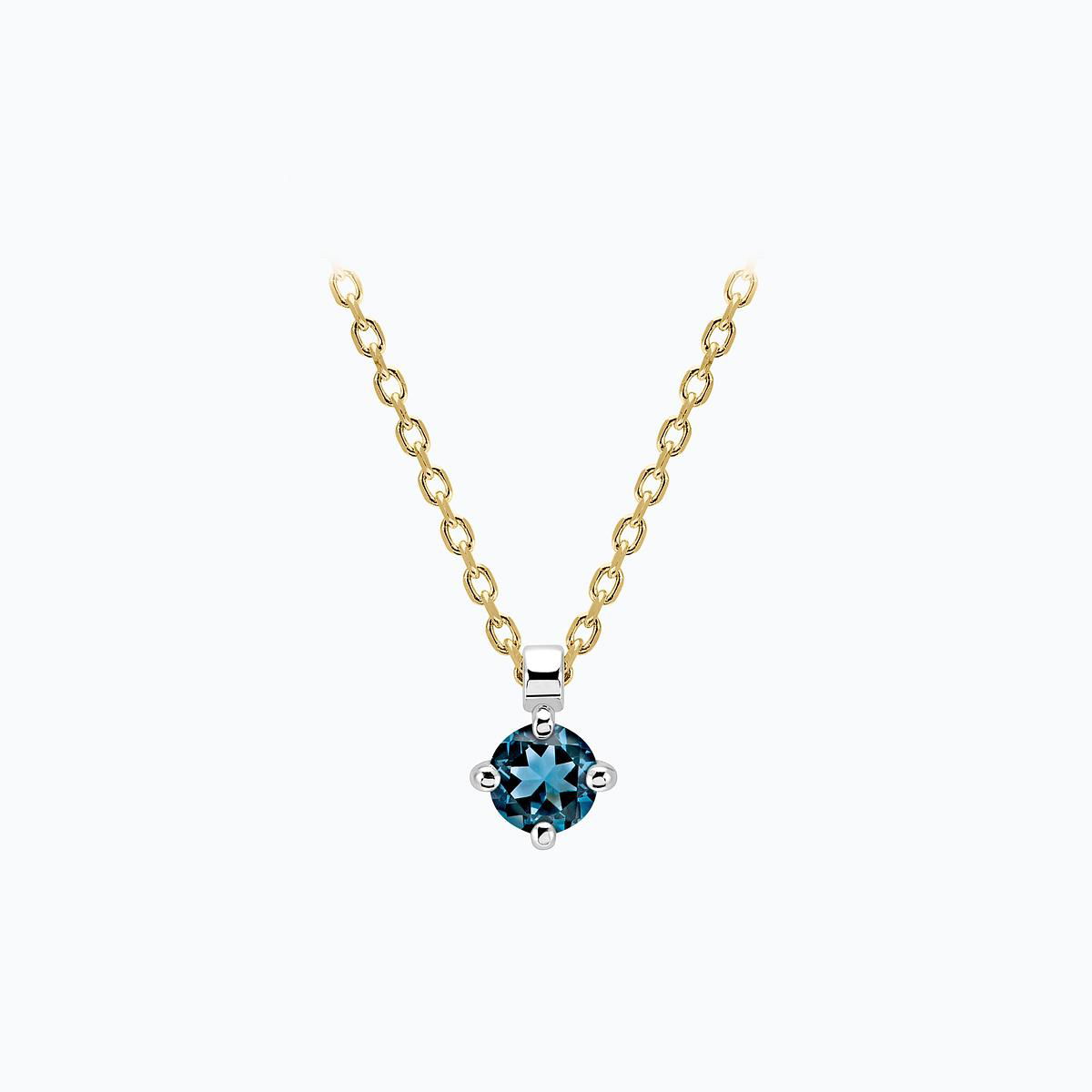 Collier Alva Topaze Blue London 3.5 mm