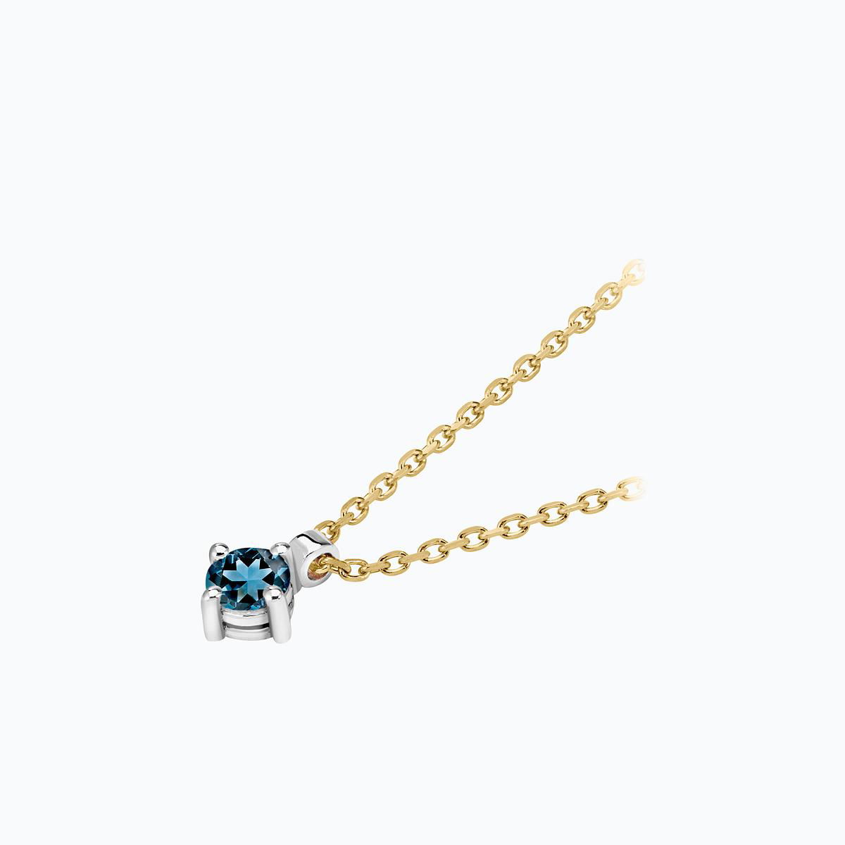 Collier Alva Topaze Blue London 3.5 mm