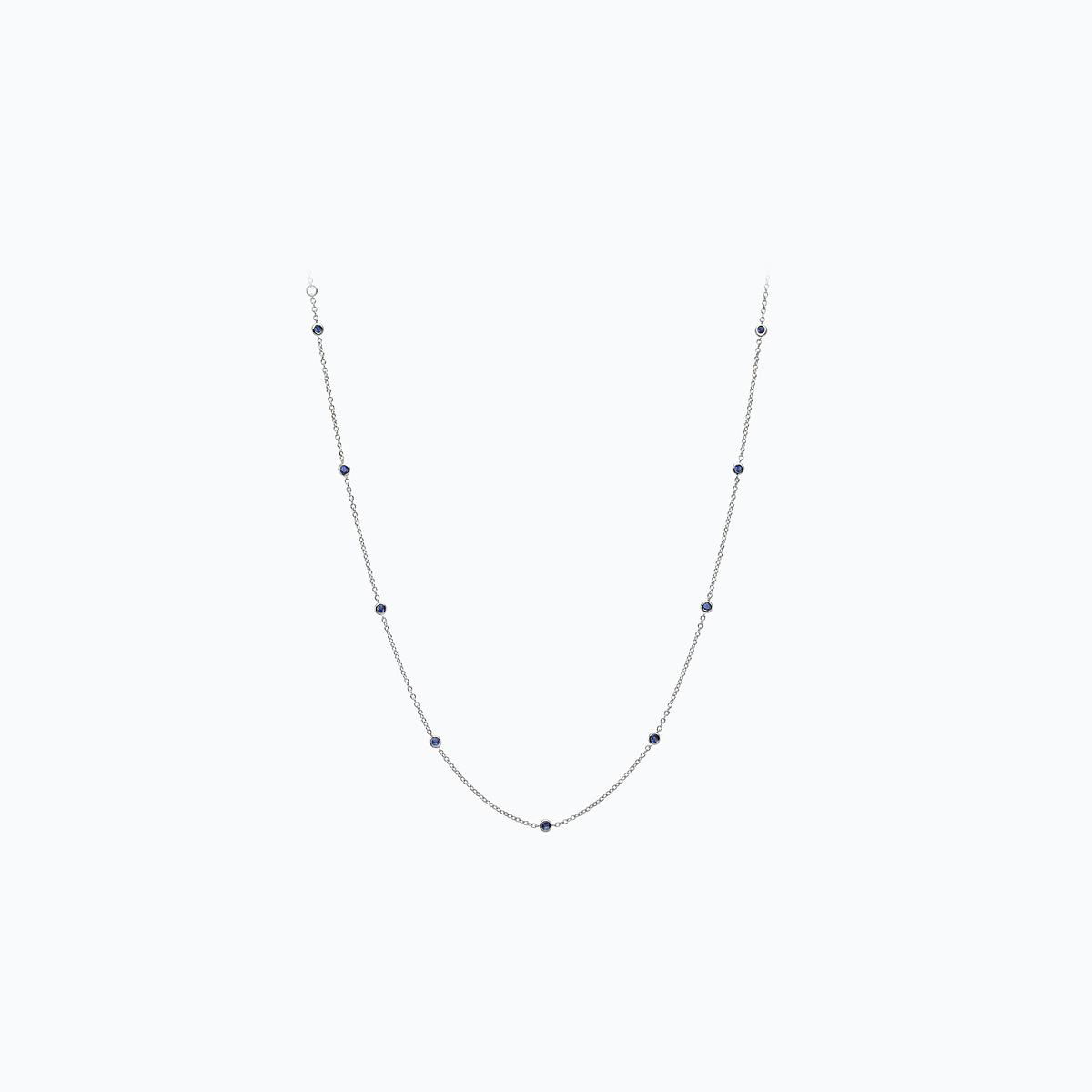 Collier Blossom 9 Saphirs